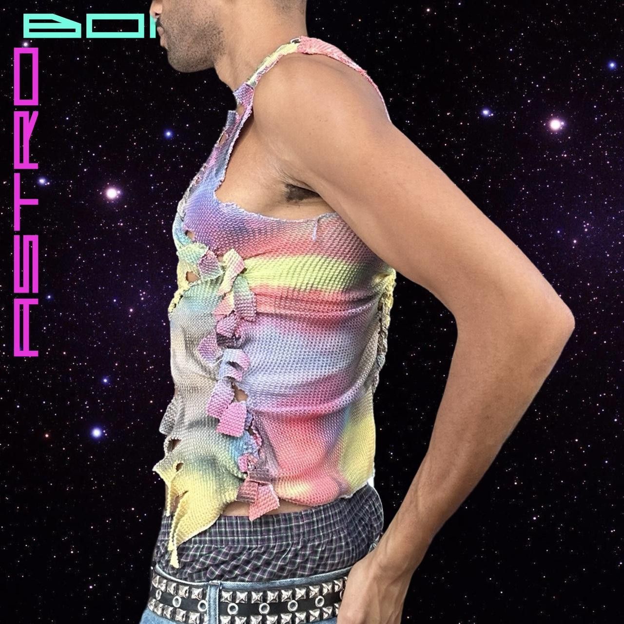 Other ASTROBOI* Women's Rainbow Braided Fringe Tank Top - Small Size S / US 4 / IT 40 - 6 Thumbnail