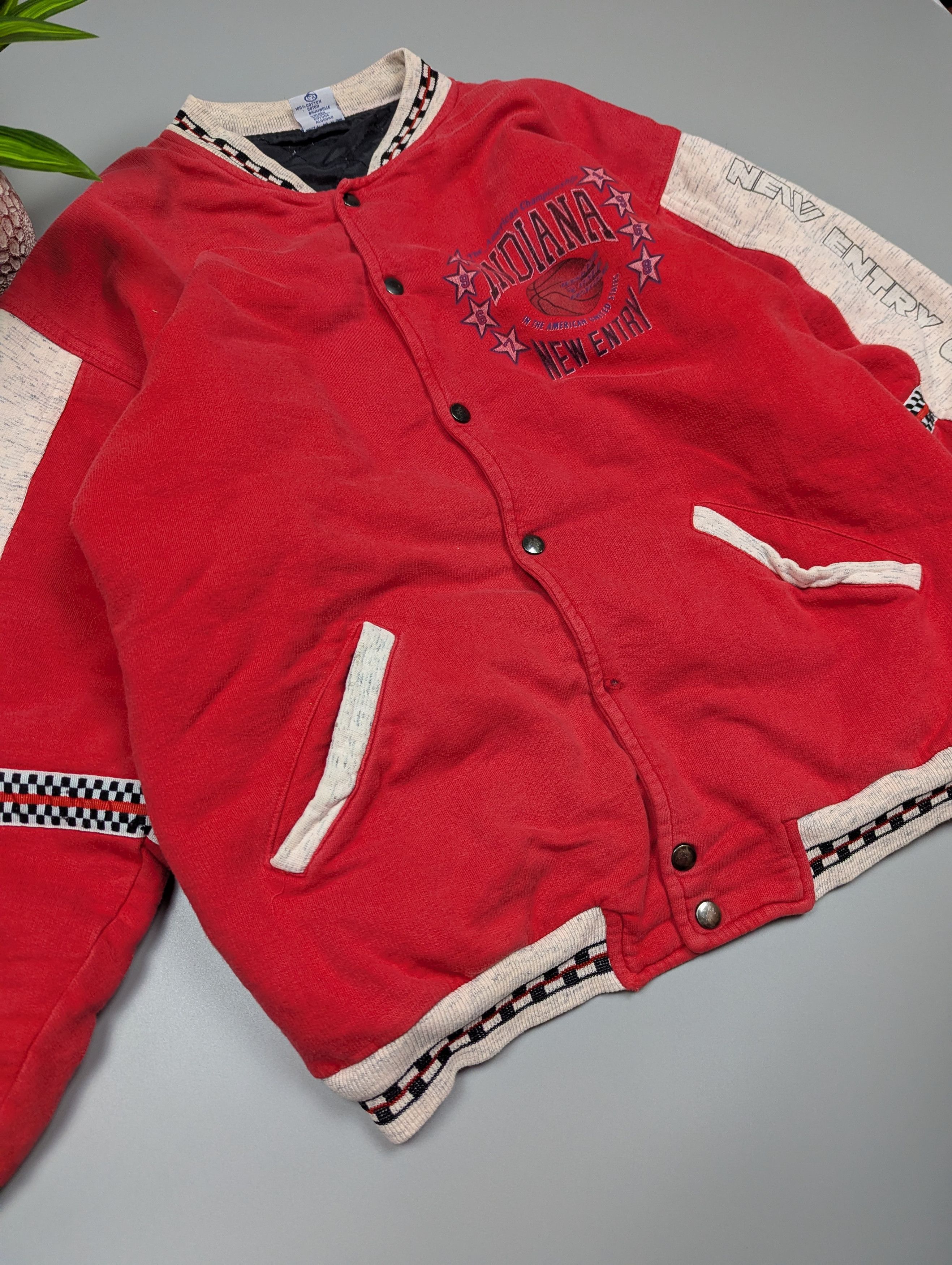 Vintage VTG Indiana Bomber Jacket M 90s Red Basketball Size US M / EU 48-50 / 2 - 9 Thumbnail