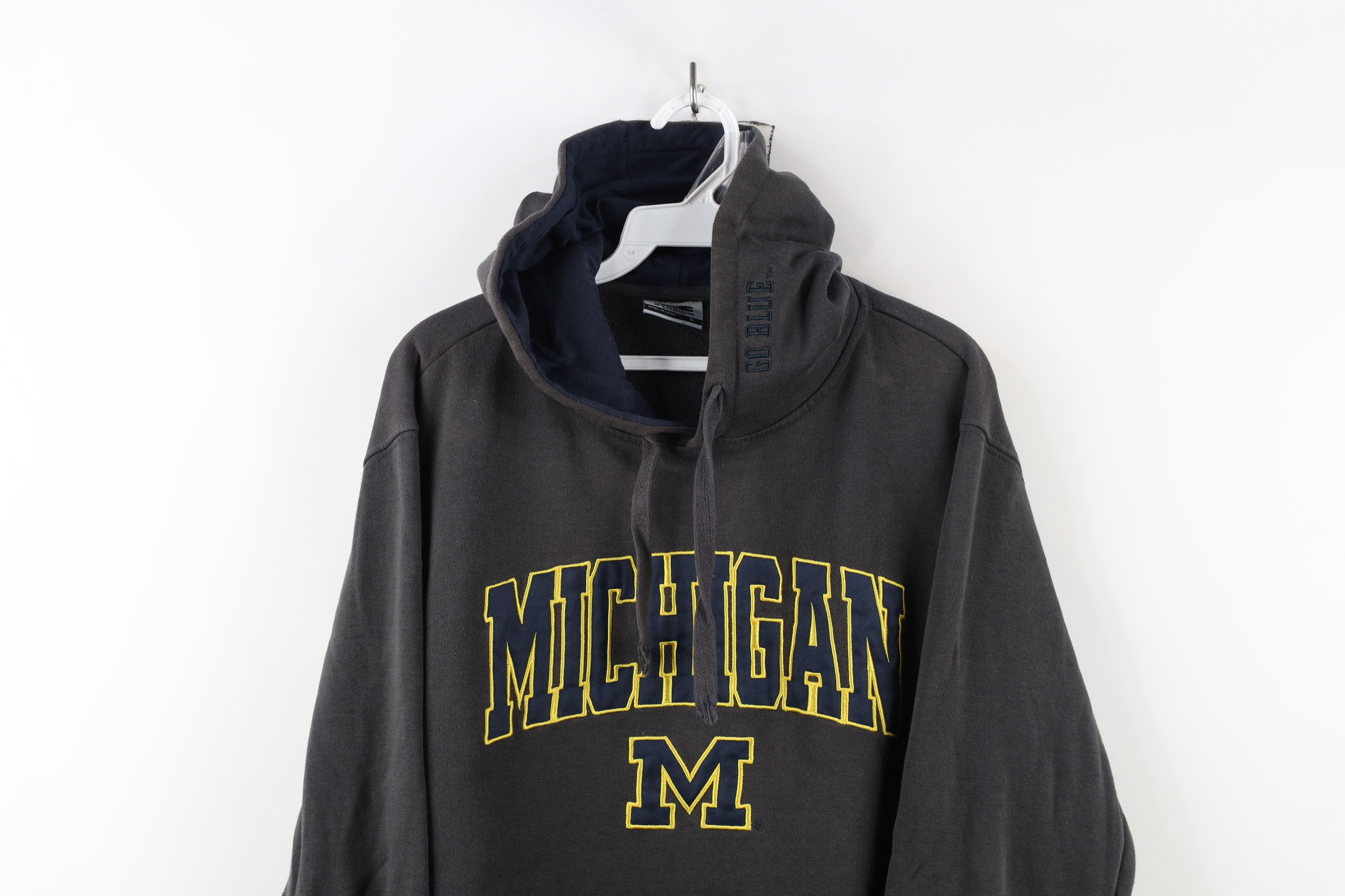 Vintage Vintage Spell Out University of Michigan Hoodie Dark Gray Size US S / EU 44-46 / 1 - 2 Thumbnail