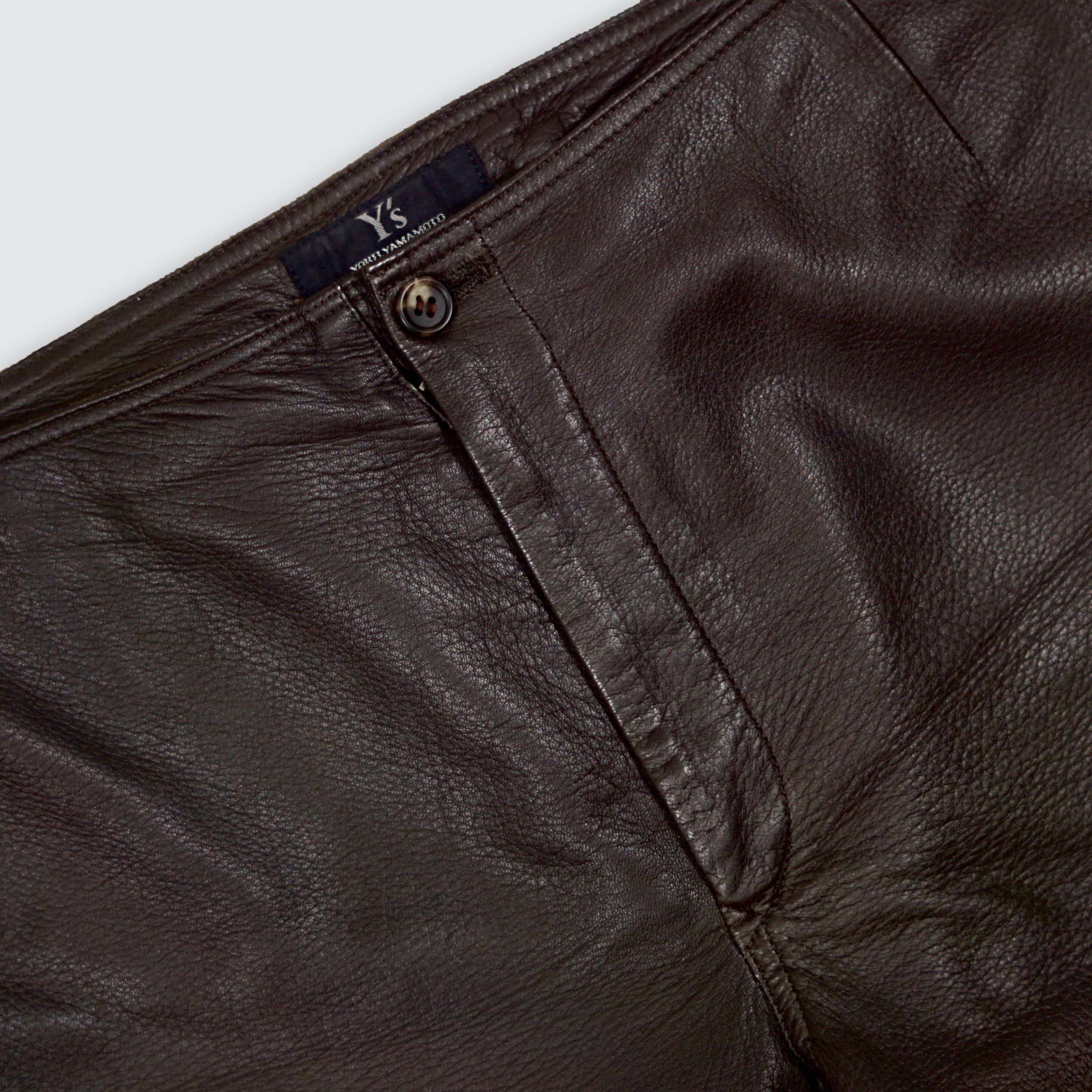 Yohji Yamamoto Y's Yohji Yamamoto Leather Pants Size 32" / US 10 / IT 46 - 4 Thumbnail