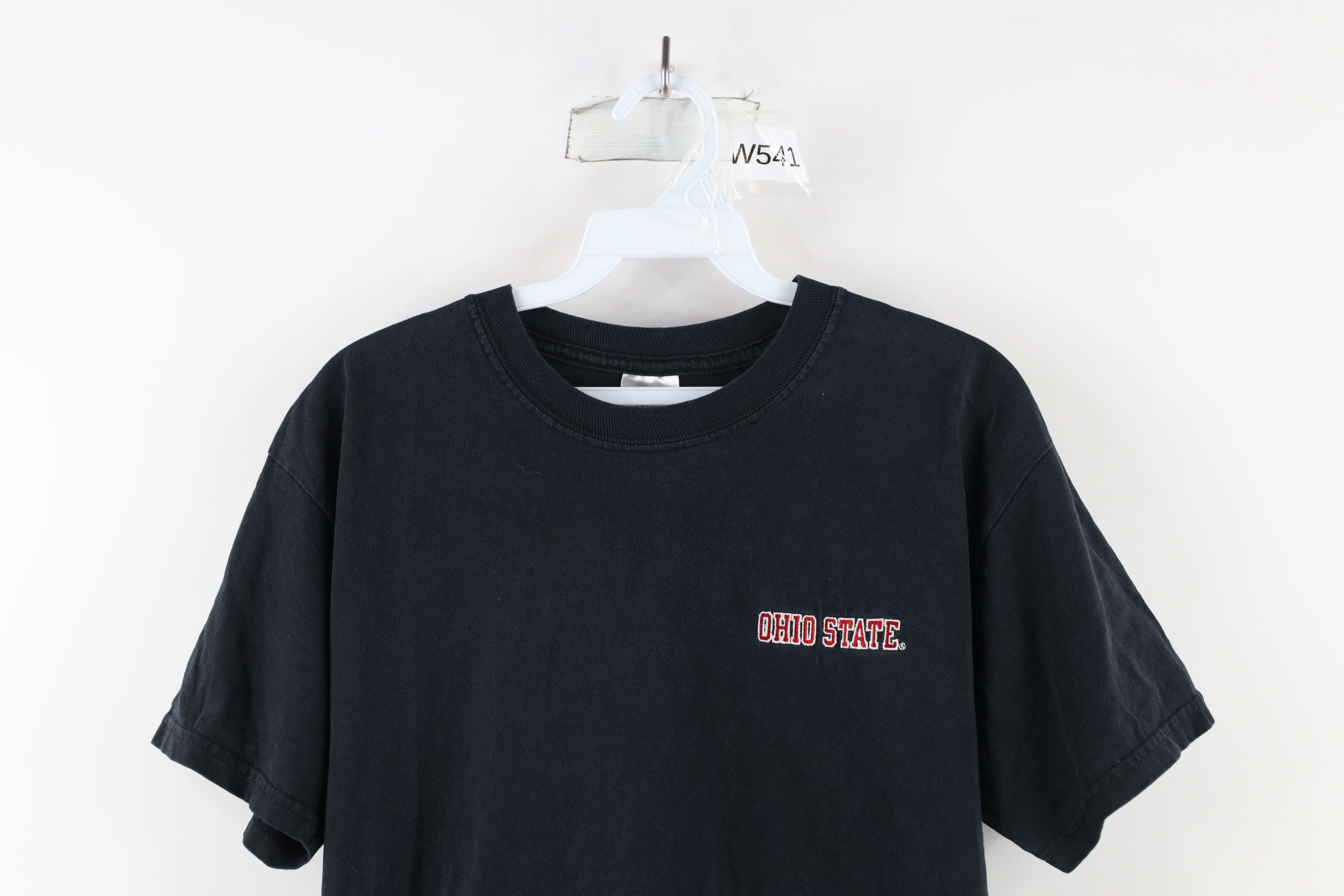 Vintage Vintage 90s Spell Out Ohio State University T-Shirt Black Size US M / EU 48-50 / 2 - 2 Thumbnail