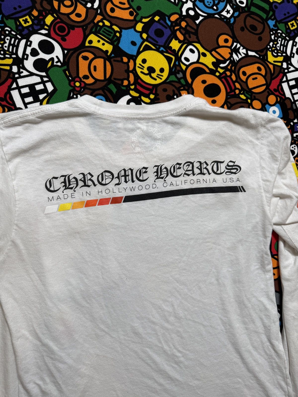 Chrome Hearts Chrome Hearts White Charge Up Long Sleeve Tee Size US S / EU 44-46 / 1 - 13 Thumbnail
