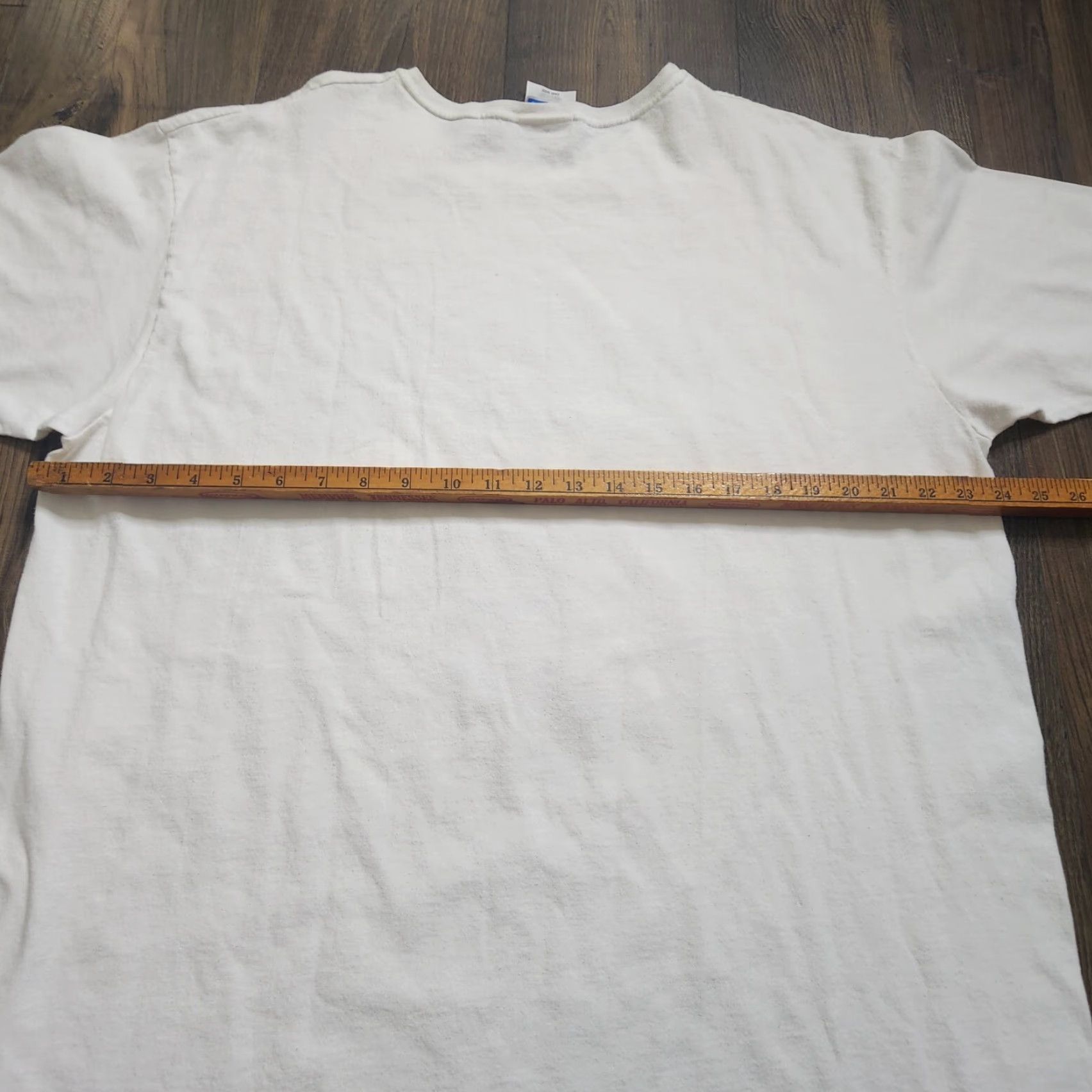 Hanes VINTAGE Hanes Womens Sleepshirt Shirt One Size White Crew Neck Short Sleeve Christmas Winter Night Pajamas Size ONE SIZE - 4 Thumbnail