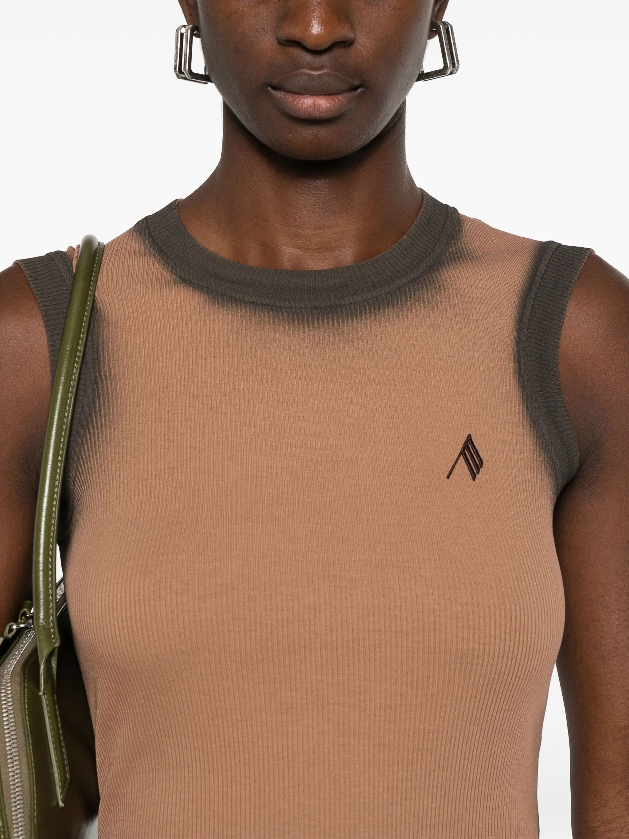 The Attico o1s22i1n0325 Reese Tank Top in Brown Size XS / US 0-2 / IT 36-38 - 5 Thumbnail