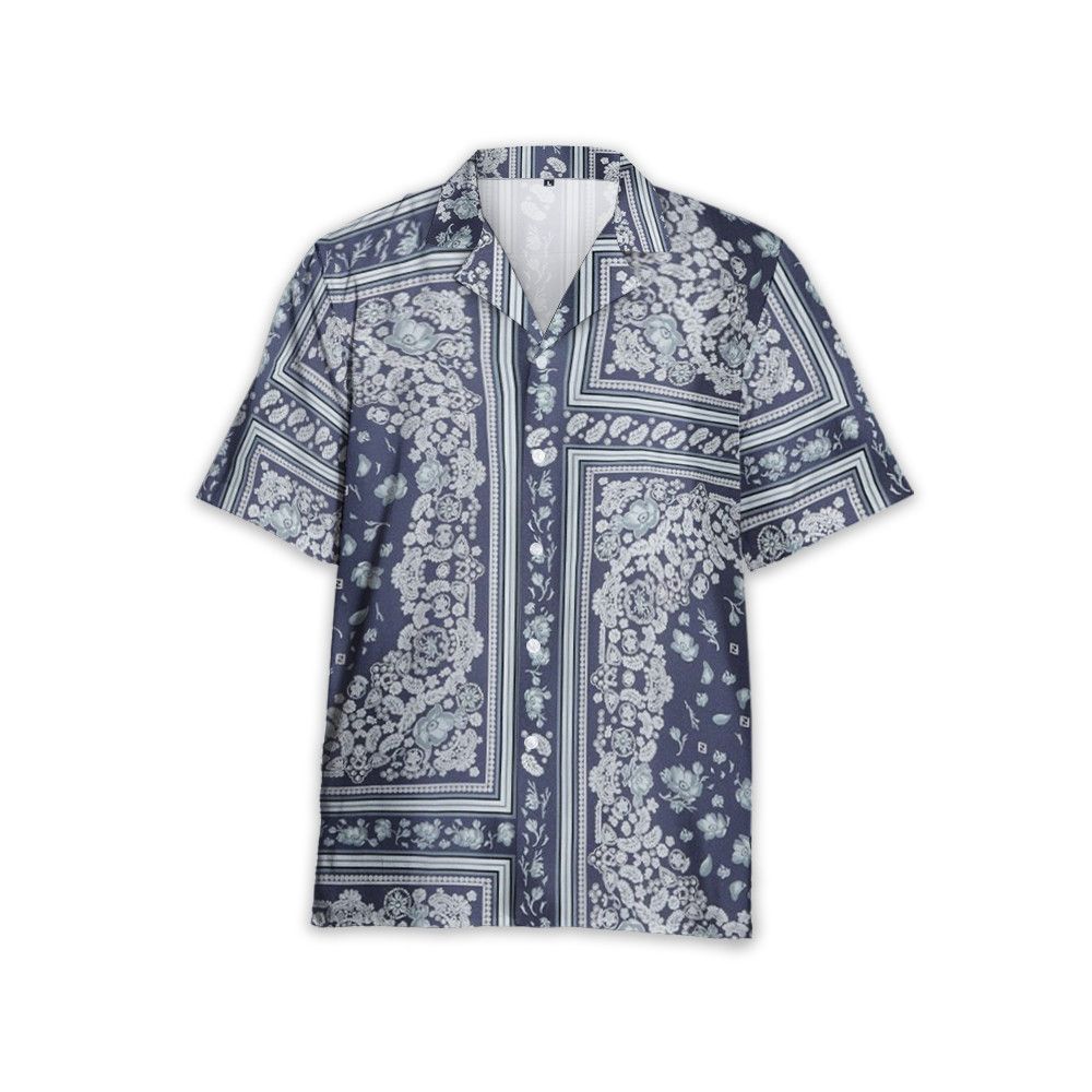 Designer White and Blue Shirt Size US XL / EU 56 / 4 - 3 Thumbnail