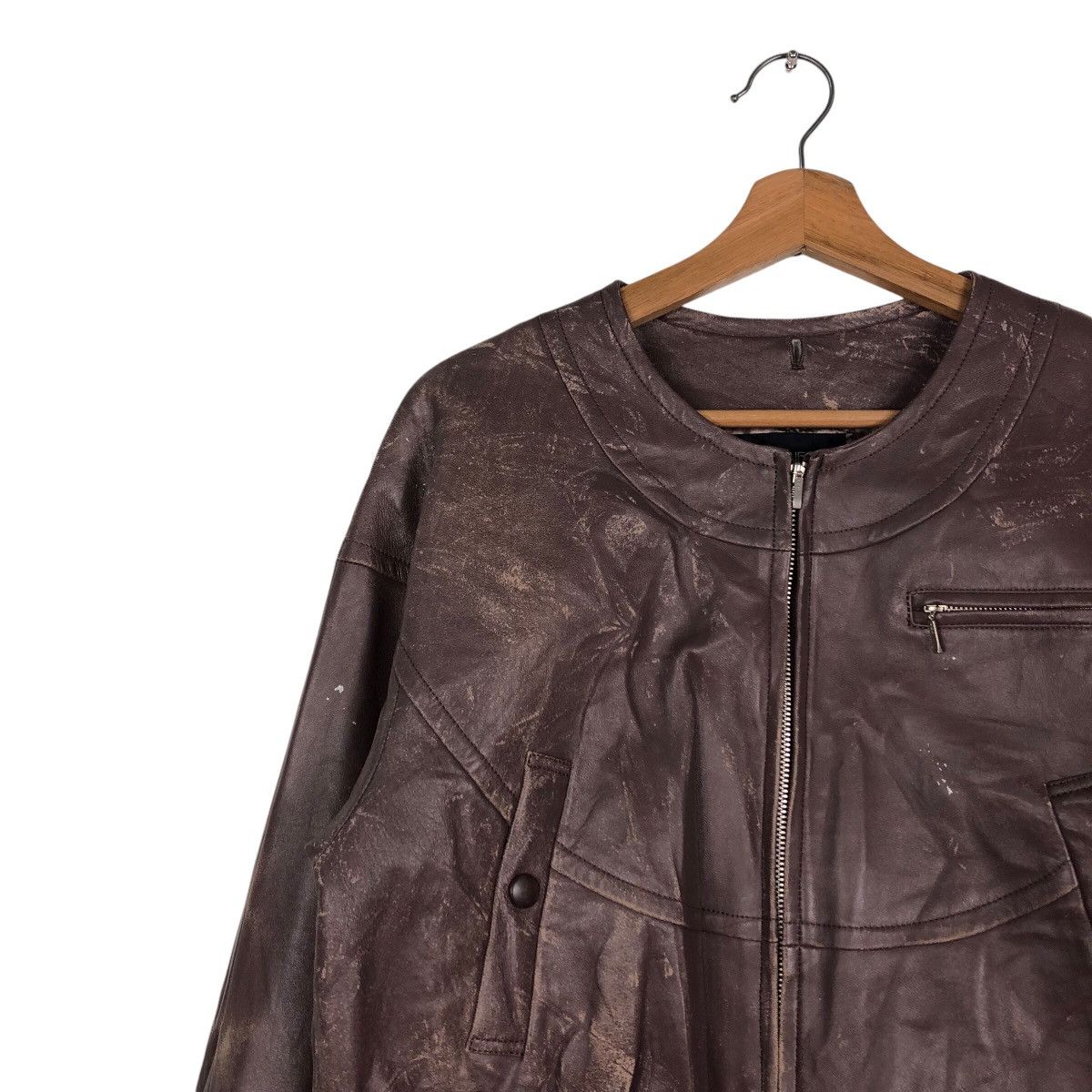 Japanese Brand 📌Cropped Genuine Leather Jacket Biker Josephine Size US M / EU 48-50 / 2 - 8 Thumbnail