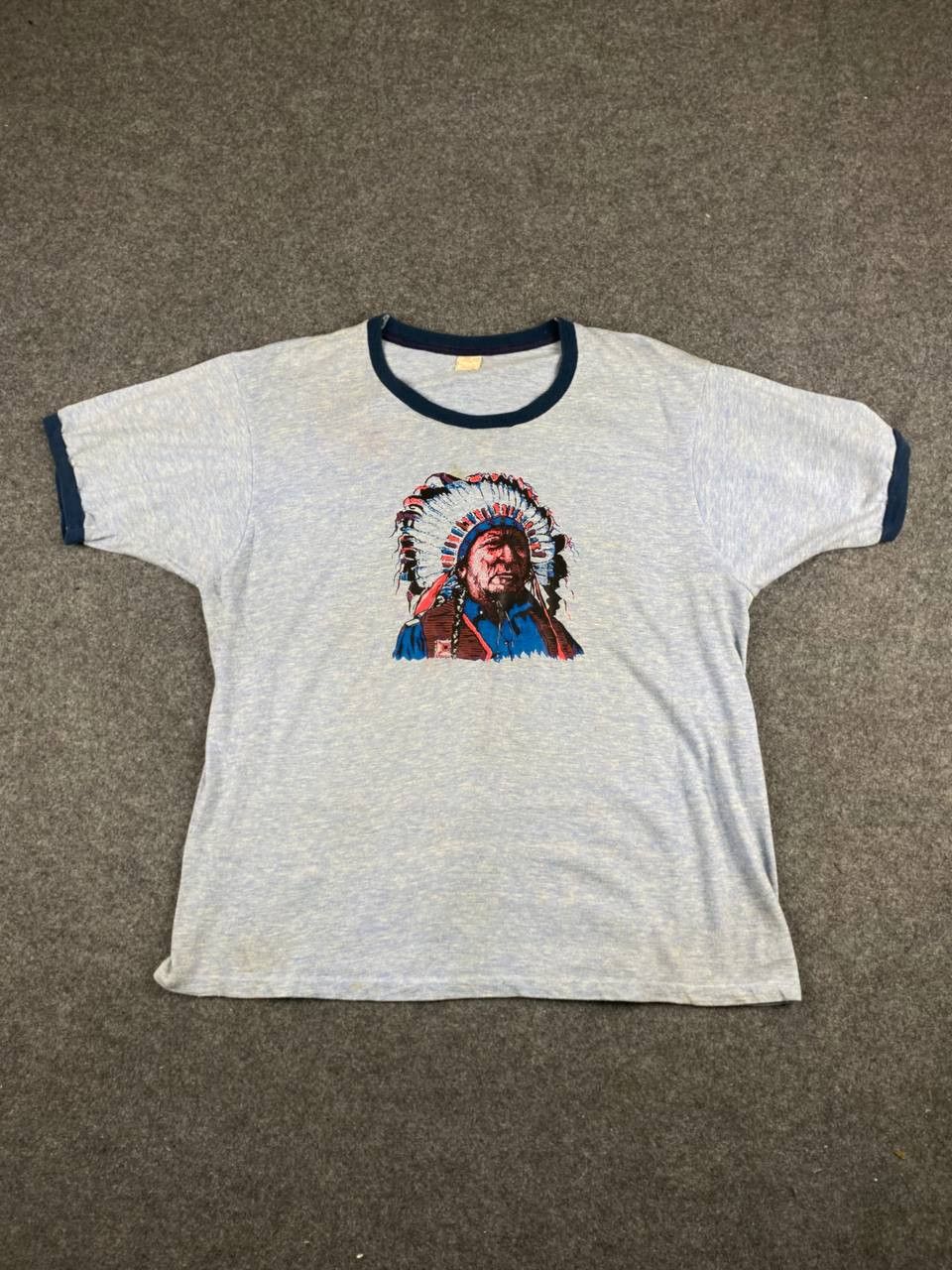image of Archival Clothing x Avant Garde Vintage 70's New Jaycees Hampshire Ringer Tee Nice Design in Blue (