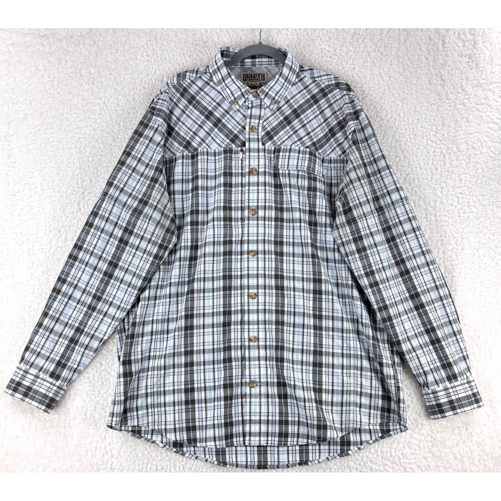 Vintage Duluth Trading Co. Gray Plaid Button-Down Shirt Mens Long Sleeve Size XLT Tall Gray Plaid Shirt Mens Long Sleeve Duluth Trading Co. Size US XL / EU 56 / 4 - 2 Thumbnail