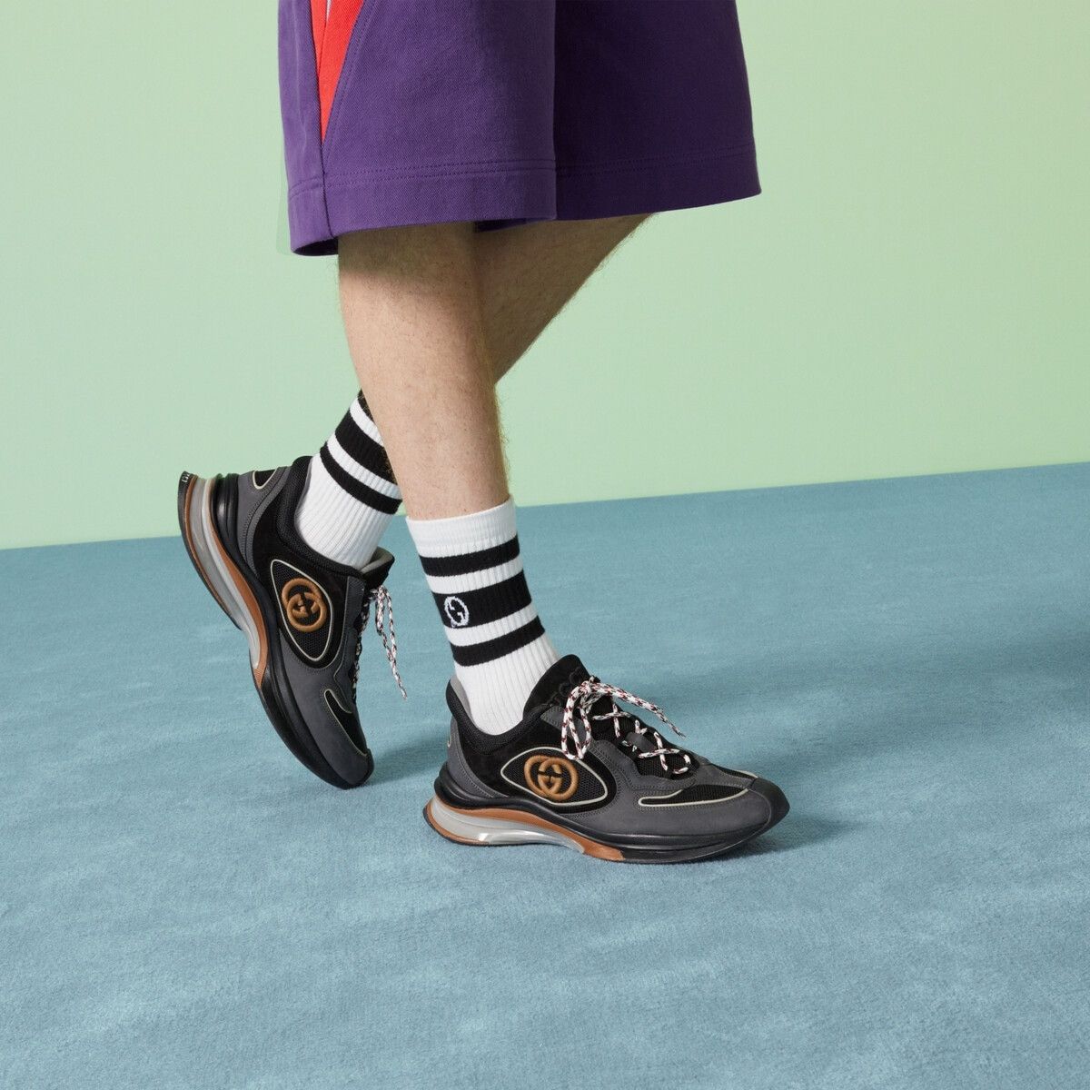 Gucci o1loc1c0625 Run Sneakers in Multicolor Size US 8.5 / EU 41-42 - 3 Thumbnail