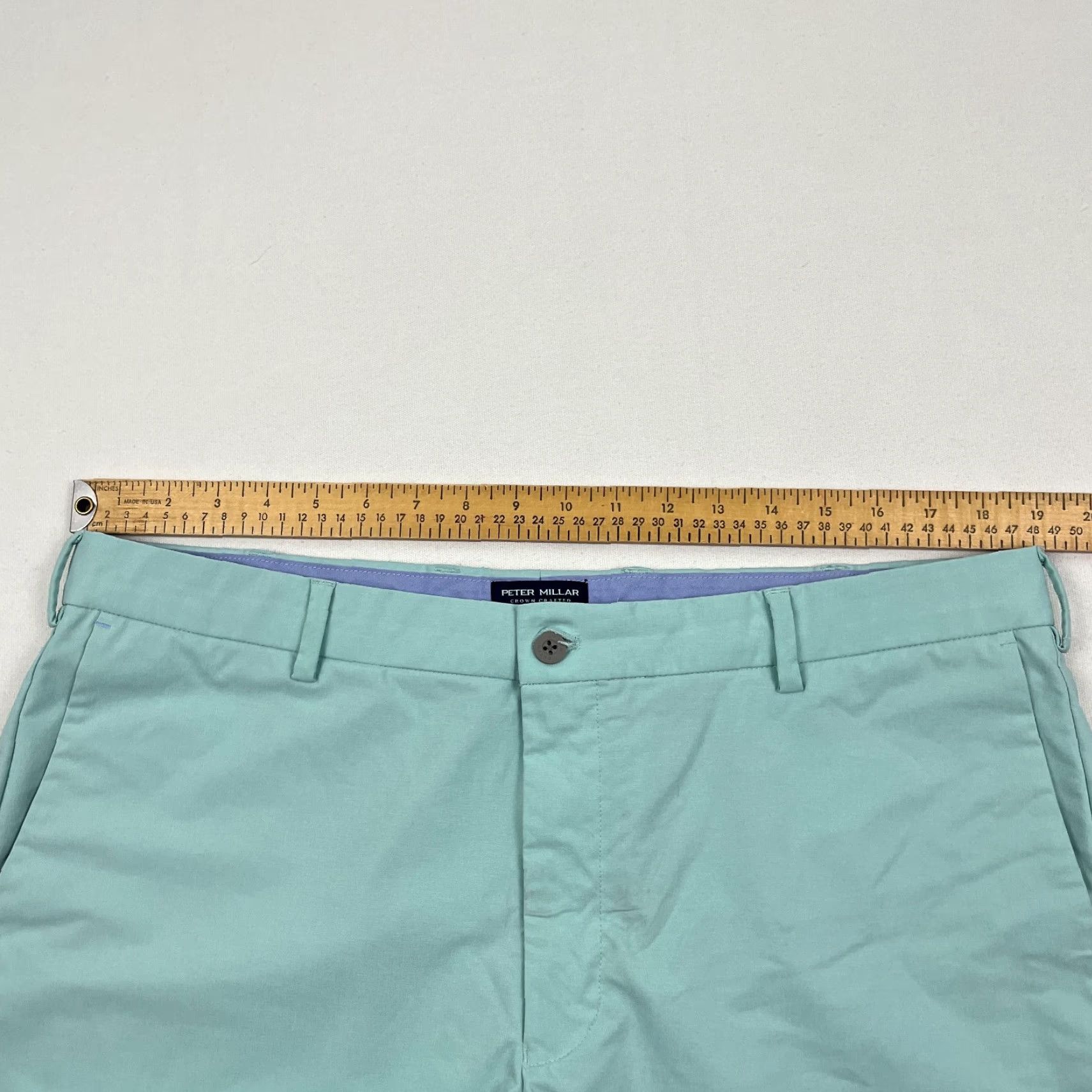 Peter Millar VINTAGE? No — Peter Millar Crown Crafted Shorts Mens 38 x 9 Green Active Performance Golf Prep Shirt? Size US 38 / EU 54 - 6 Thumbnail