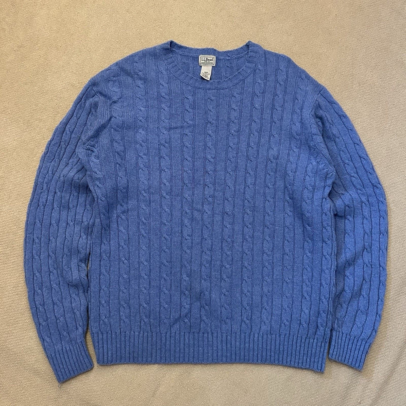 L.L. Bean Ll Bean Lambs Wool Cable Knit Fisherman Sweater Large Tall Size US L / EU 52-54 / 3 - 1 Thumbnail