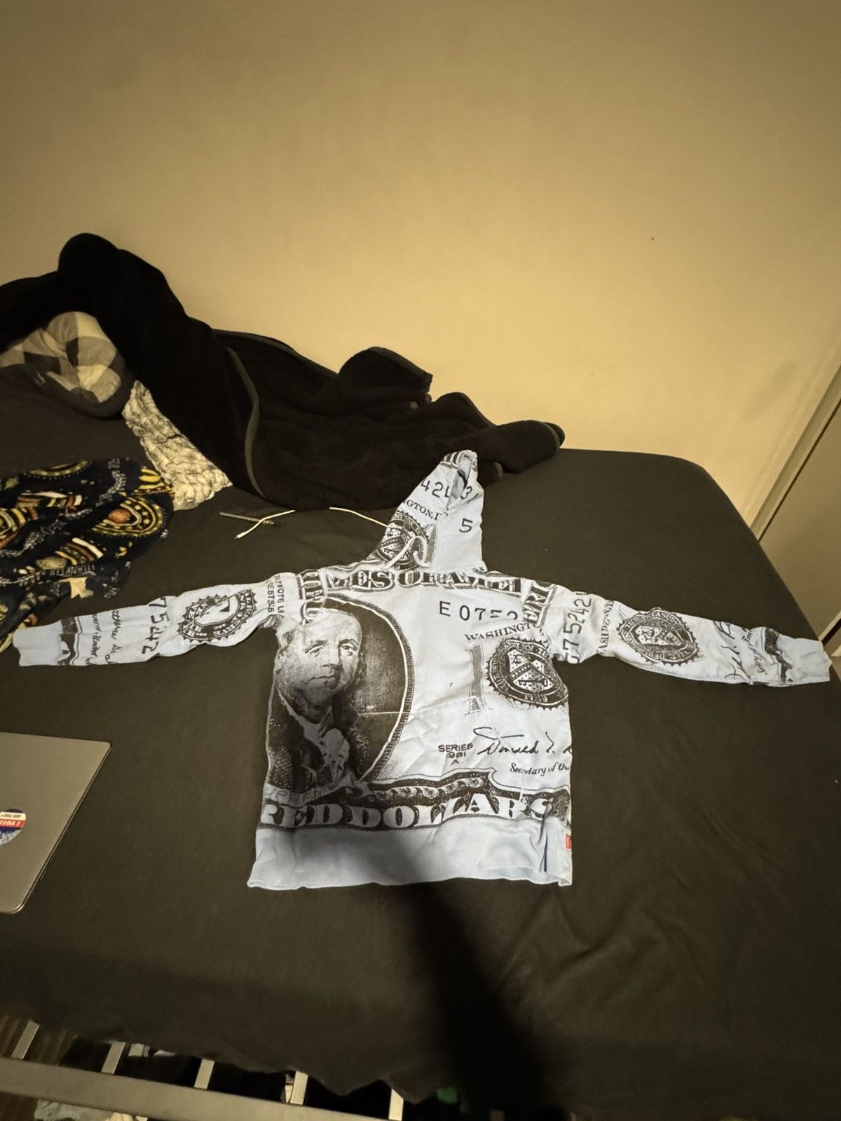 Supreme Supreme Blue $100 Bill Hoodie Size US M / EU 48-50 / 2 - 1 Thumbnail