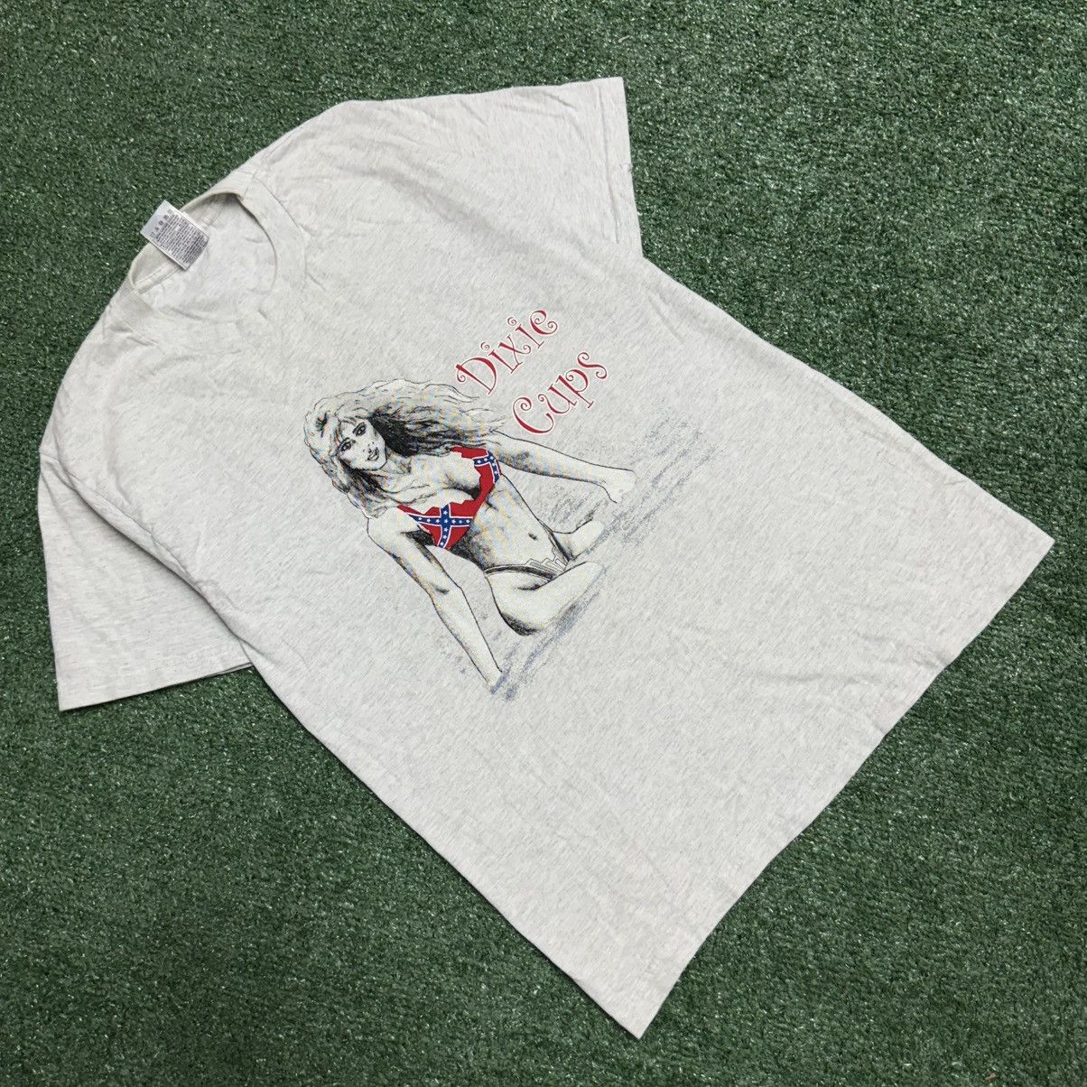 Fruit Of The Loom Vintage 90s Dixie Cup Confederate Babe Graphic Tee ...