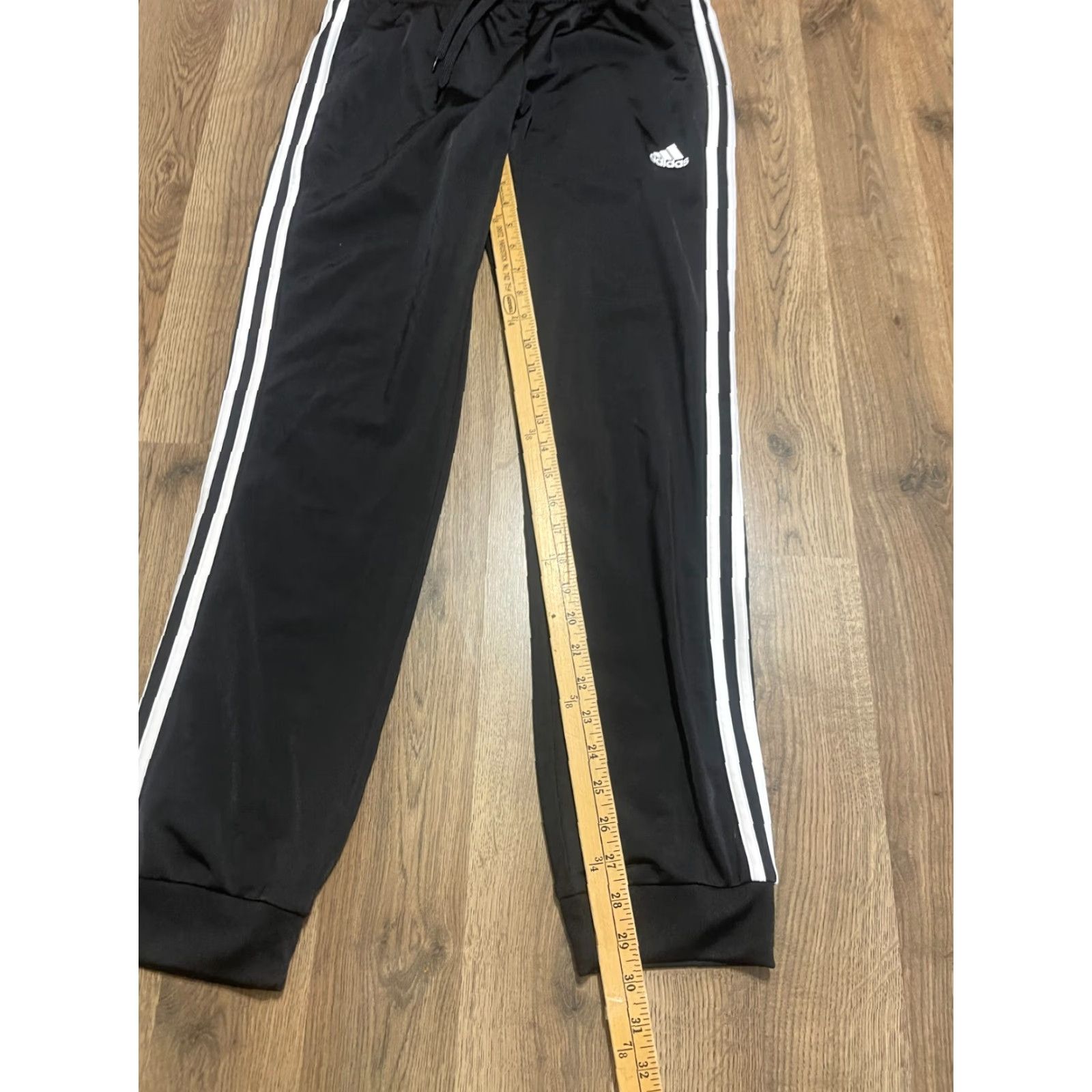 Adidas adidas Sweatpants Pants Women's M Black White Drawstring Logo Casual Size 32" / US 10 / IT 46 - 6 Thumbnail