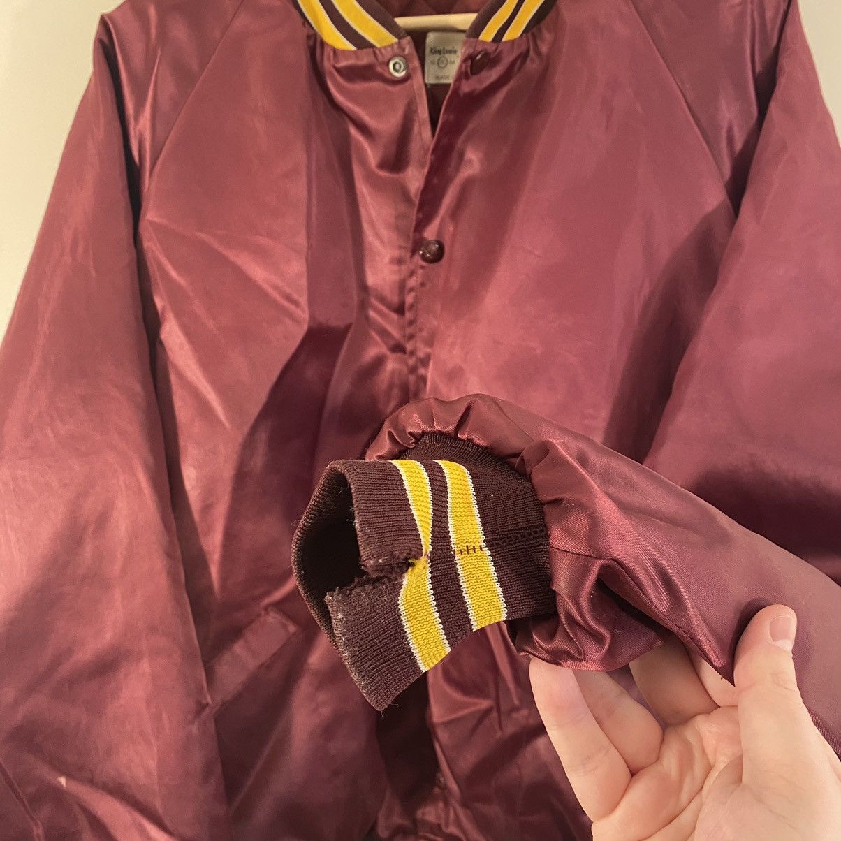 Vintage Vintage 80s Satin Bomber Jacket USA Made XL Size US XL / EU 56 / 4 - 5 Thumbnail
