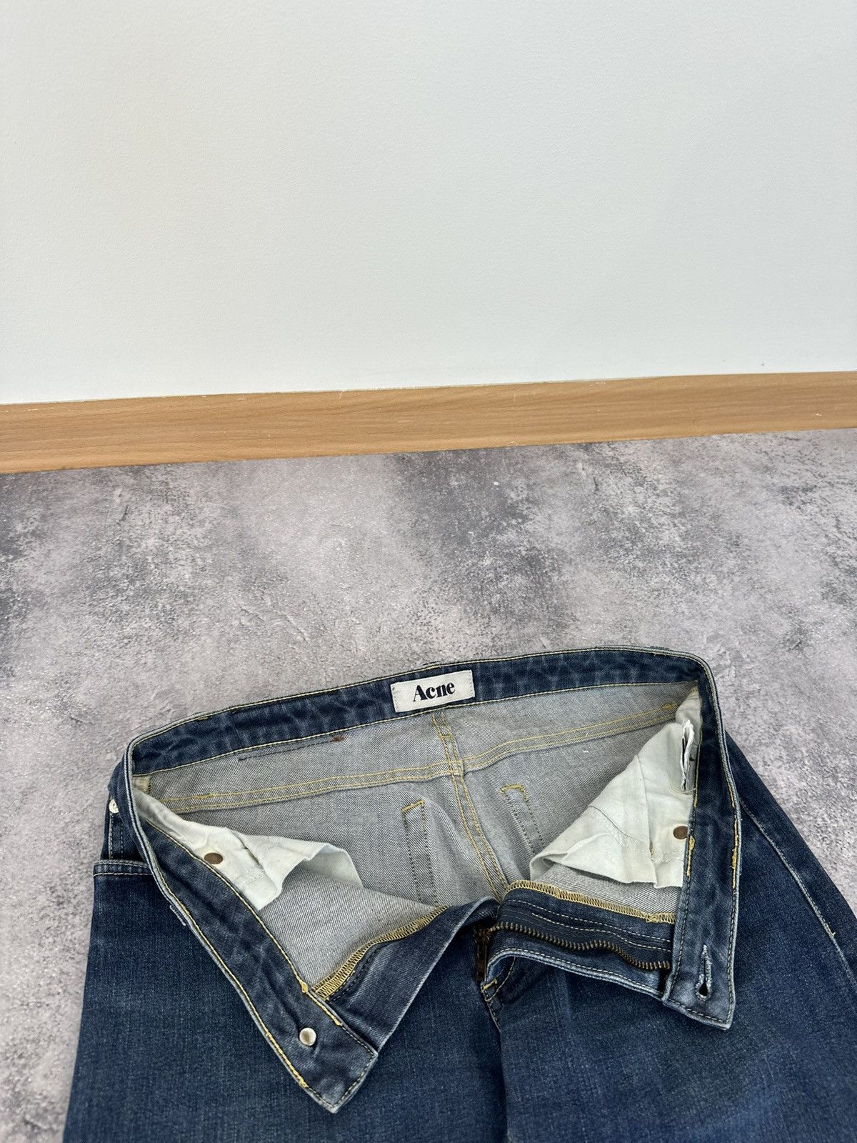 Acne Studios Vintage Acne Studios Avant Garde Washed Denim Designer Jeans Size US 30 / EU 46 - 12 Thumbnail