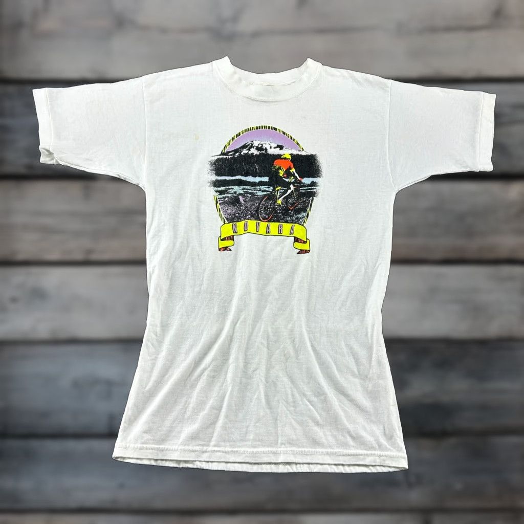 Vintage VINTAGE Novara Shirt Mens L White Short Sleeve Cotton Mountain Biker Cycling 90s Size US L / EU 52-54 / 3 - 1 Thumbnail