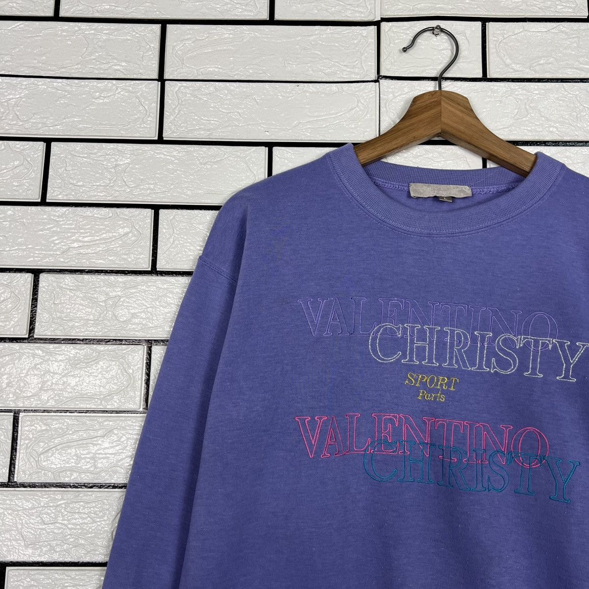 Vintage VALENTINO CHRISTY Big Logo Crewneck Sweatshirt #4099-C186 Size US L / EU 52-54 / 3 - 4 Thumbnail