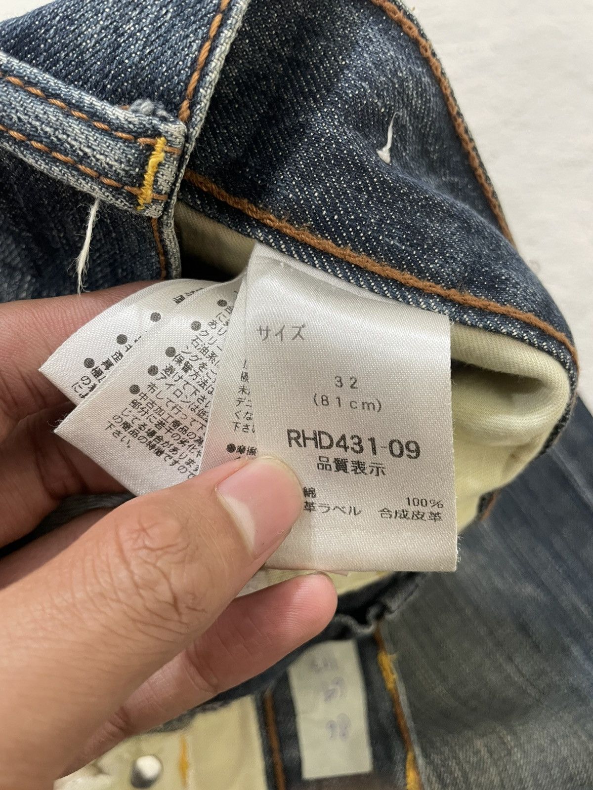 Japanese Brand 2000s Rush Hour Studed Denim Jeans Stonewash Y2K Size US 33 - 8 Thumbnail
