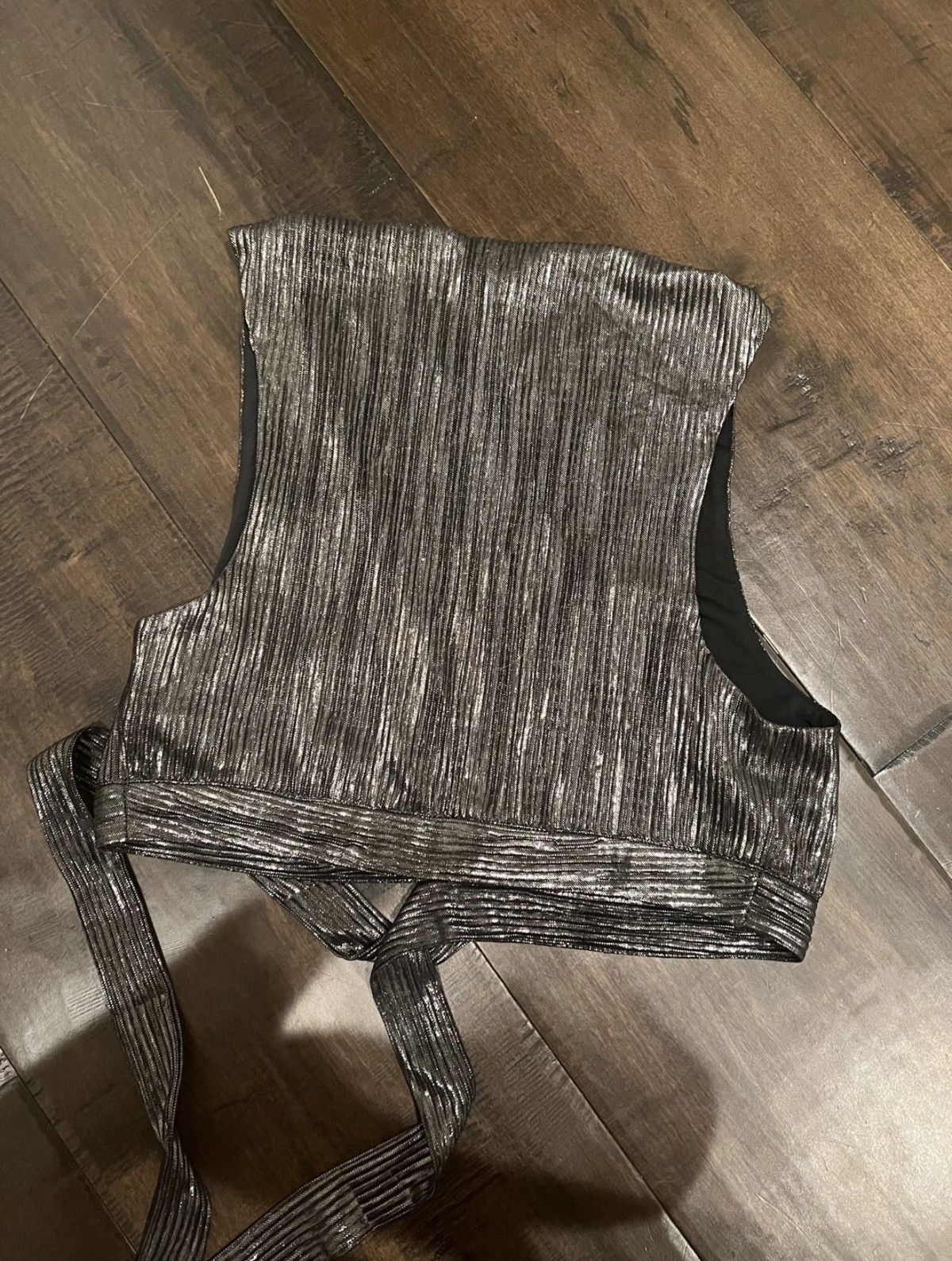 For Love & Lemons For Love & Lemons silver wrap crop top Size XS / US 0-2 / IT 36-38 - 4 Thumbnail