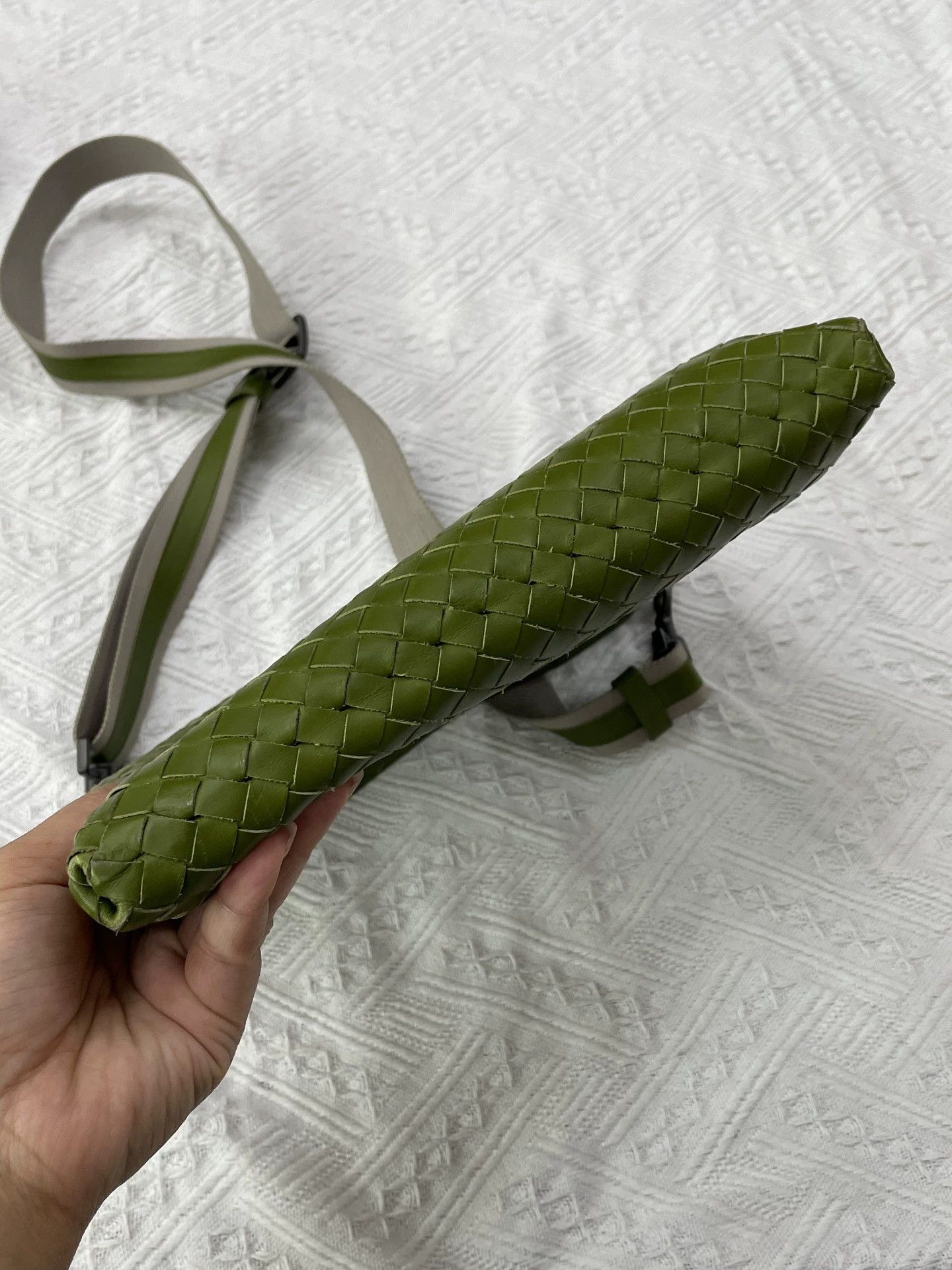 Bottega Veneta Bottega Veneta Green Woven Shoulder Bag Size ONE SIZE - 3 Thumbnail