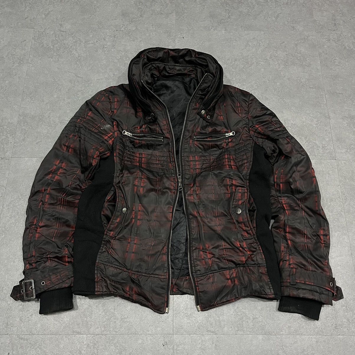14th Addiction 2000s SEMANTIC DESIGN PLAID BONO JACKET Size US L / EU 52-54 / 3 - 1 Thumbnail