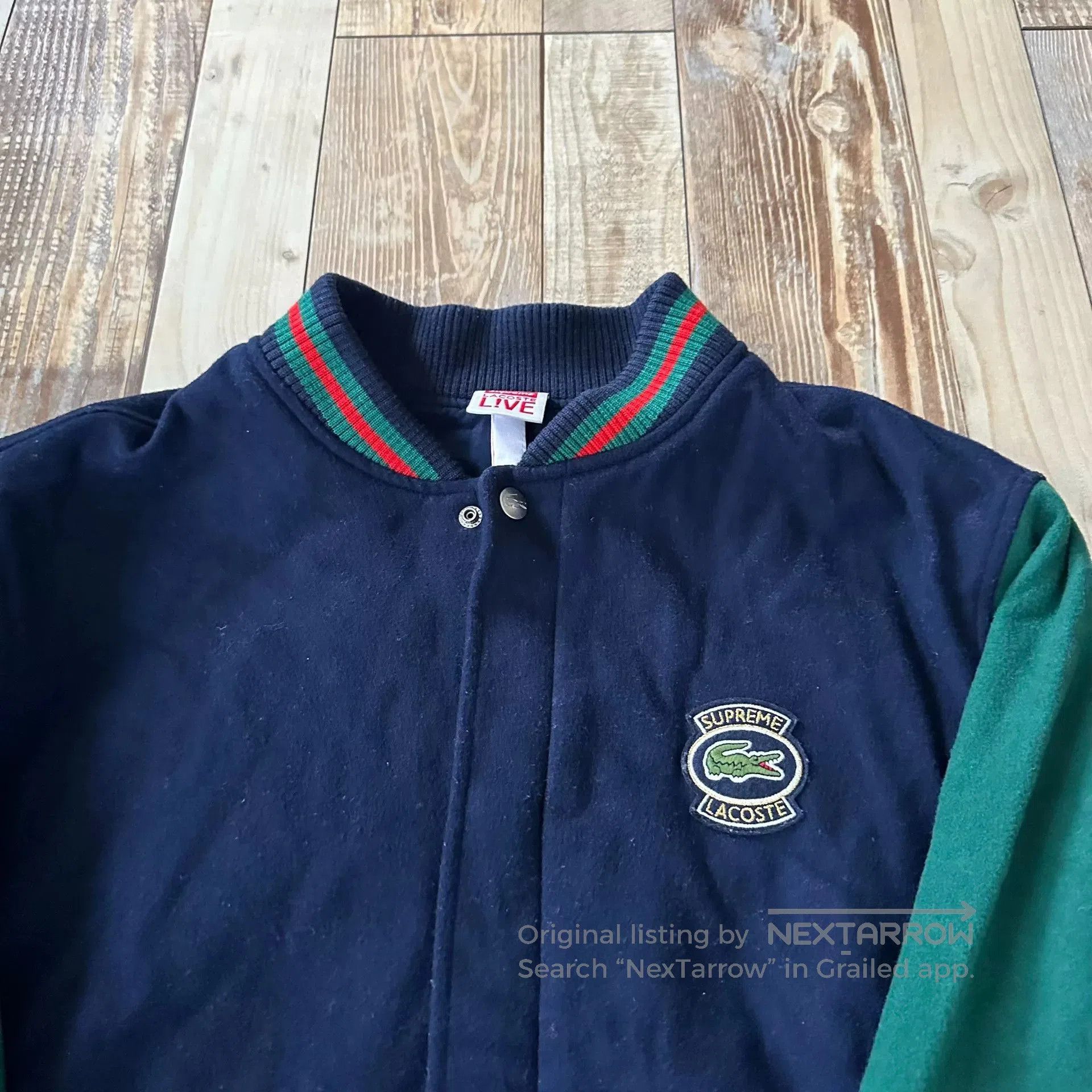 Supreme Supreme x Lacoste Embroidered Baseball Jacket. Size US L / EU 52-54 / 3 - 5 Thumbnail