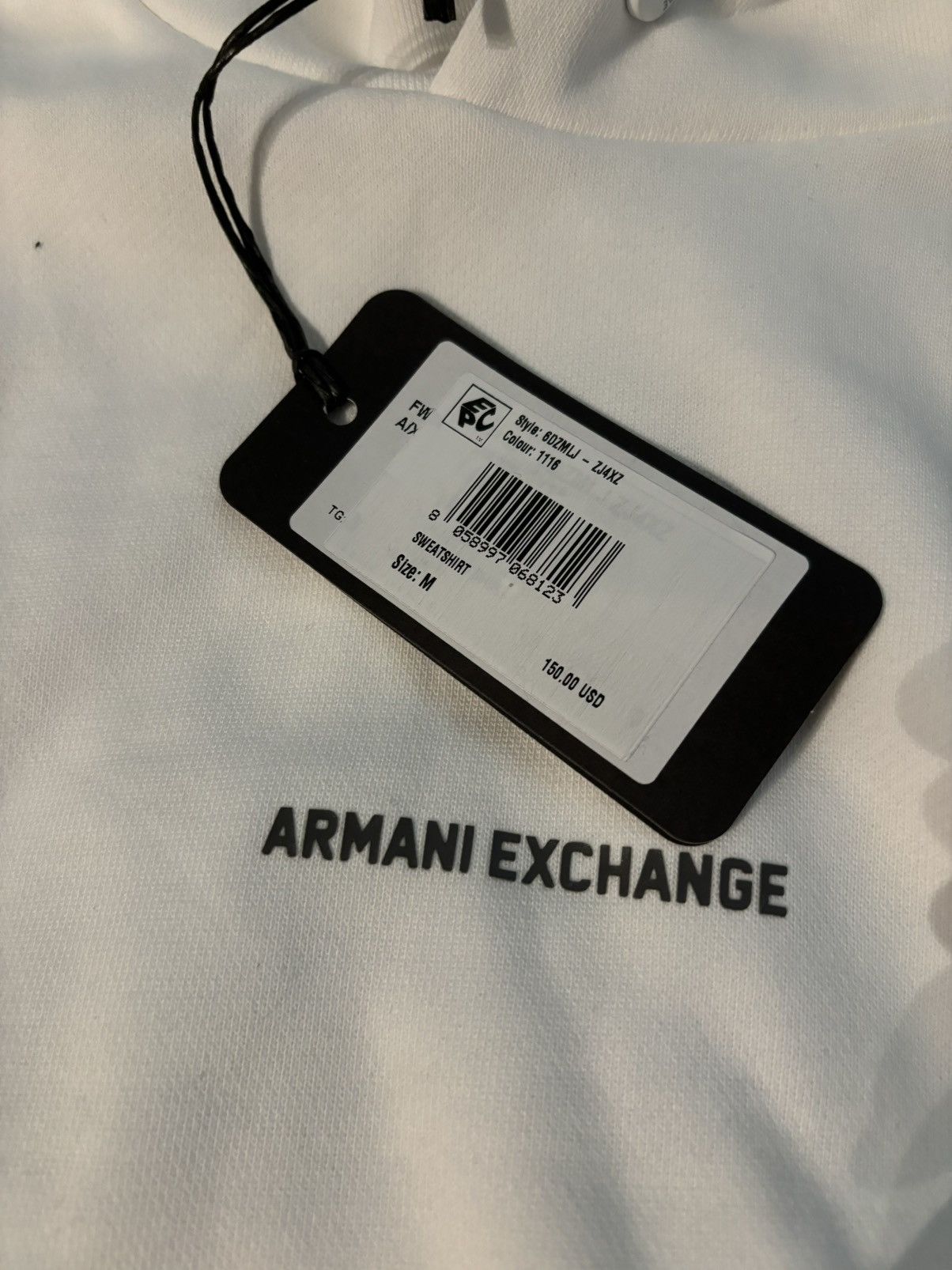 Armani Exchange White Amari exchange hoodie Size US M / EU 48-50 / 2 - 3 Thumbnail