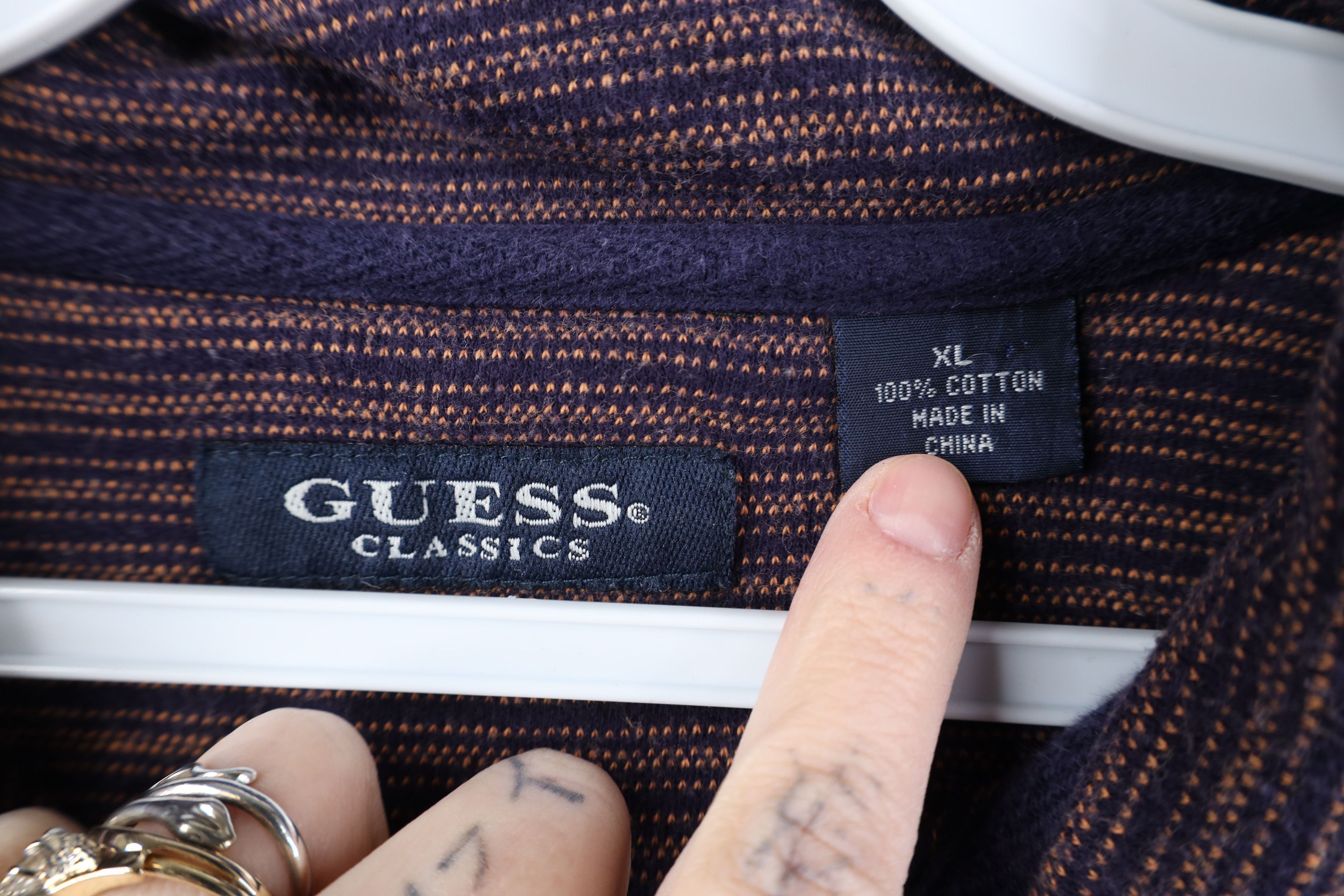Guess Vintage 90s Guess Striped Long Sleeve Rugby Polo Shirt Size US XL / EU 56 / 4 - 7 Thumbnail