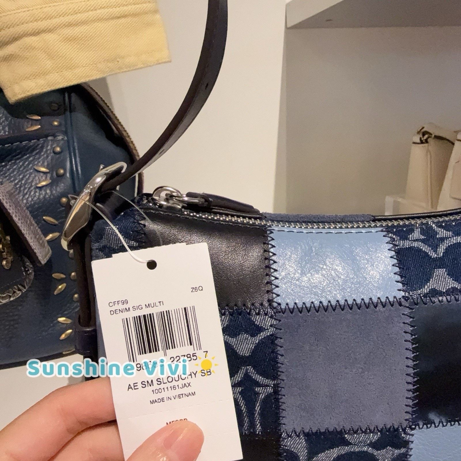 Coach NWT Coach Alter/Ego Small Slouchy Shoulder Bag Denim cff99 Size ONE SIZE - 4 Thumbnail
