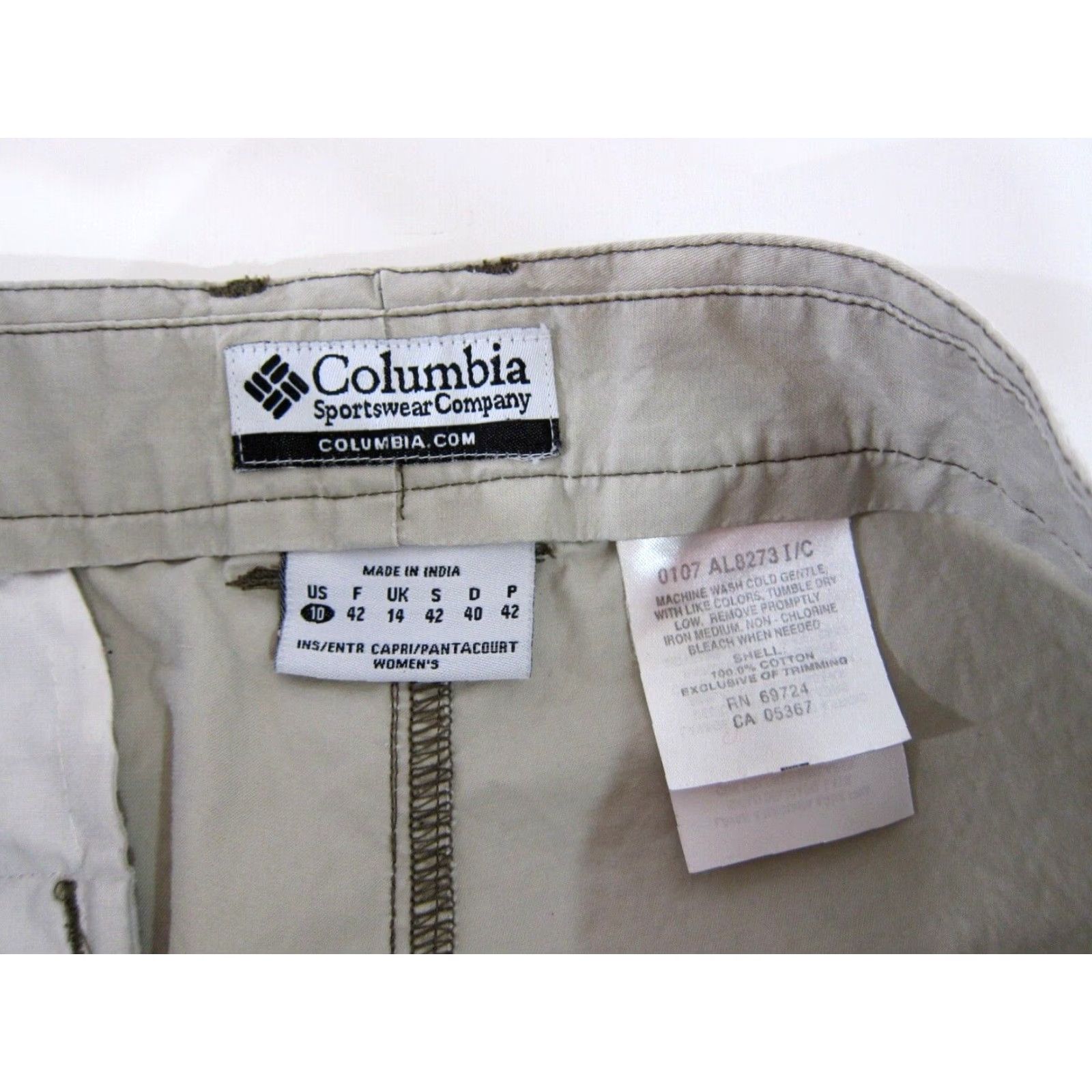 Vintage VINTAGE Columbia Pant Women 10 Beige Cargo Wide-Leg 32" Waist 23.5" Inseam 11" Rise 12" Thigh 9" Ankle 42" Hip 10 100% Cotton Size 32" / US 10 / IT 46 - 4 Thumbnail