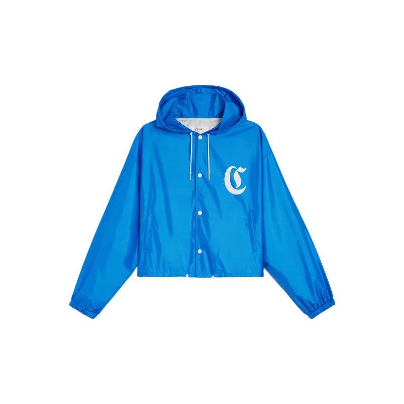 Celine o1w1db10125 2W844495M Cropped Coach Jacket in Blue Size US M / EU 48-50 / 2 - 1 Thumbnail