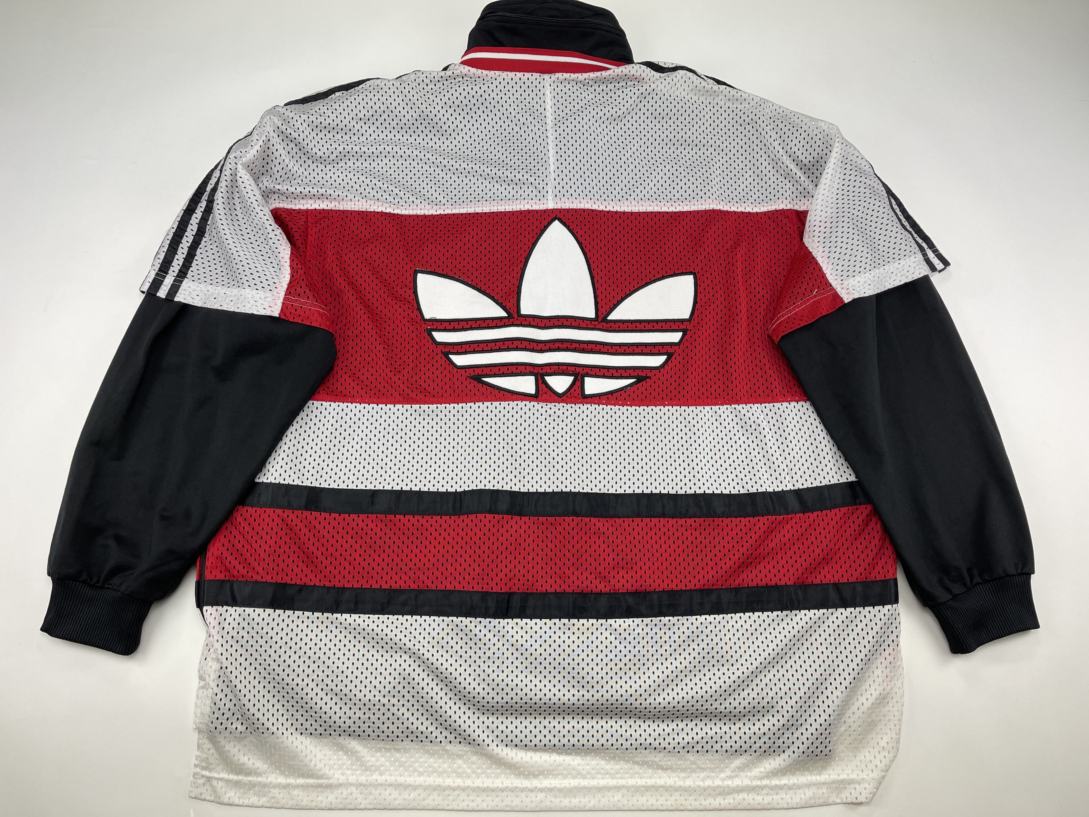 Adidas × Vintage ADIDAS jacket, vintage track top 90s hip hop Run DMC size L Size US L / EU 52-54 / 3 - 1 Thumbnail