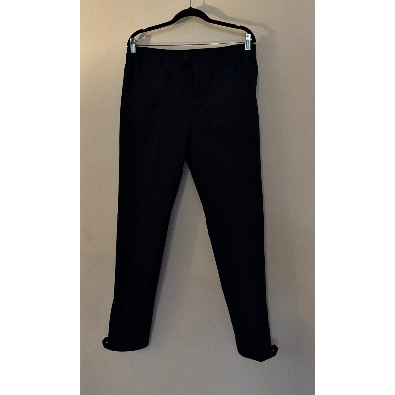Lanvin Lanvin NWT Button Hem Navy Blue Pants Size US 32 / EU 48 - 1 Thumbnail