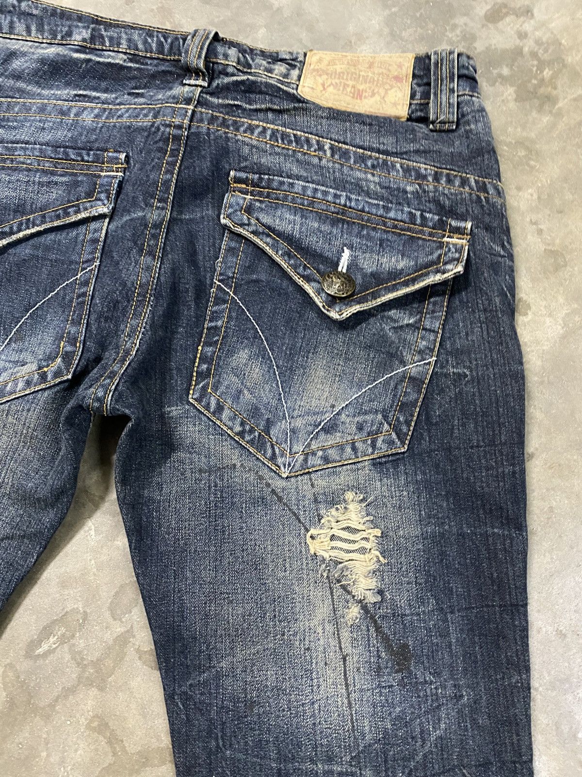 Hysteric Glamour × If Six Was Nine × Le Grande Bleu (L.G.B.) Flare Jeans Japan Original Jeans Clawmark Distressed @279 Size US 34 / EU 50 - 5 Thumbnail