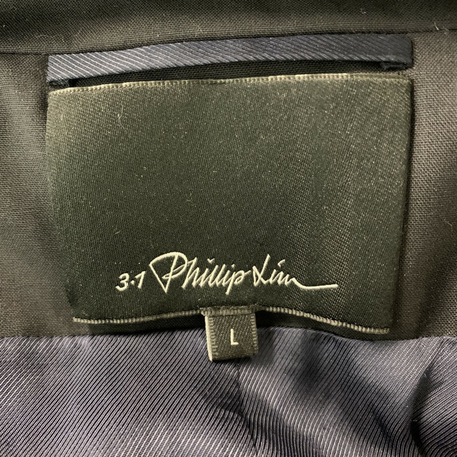 3.1 Phillip Lim 3.1 PHILLIP LIM L Silver Black Mixed Materials Bomber Jacket Size US L / EU 52-54 / 3 - 4 Thumbnail