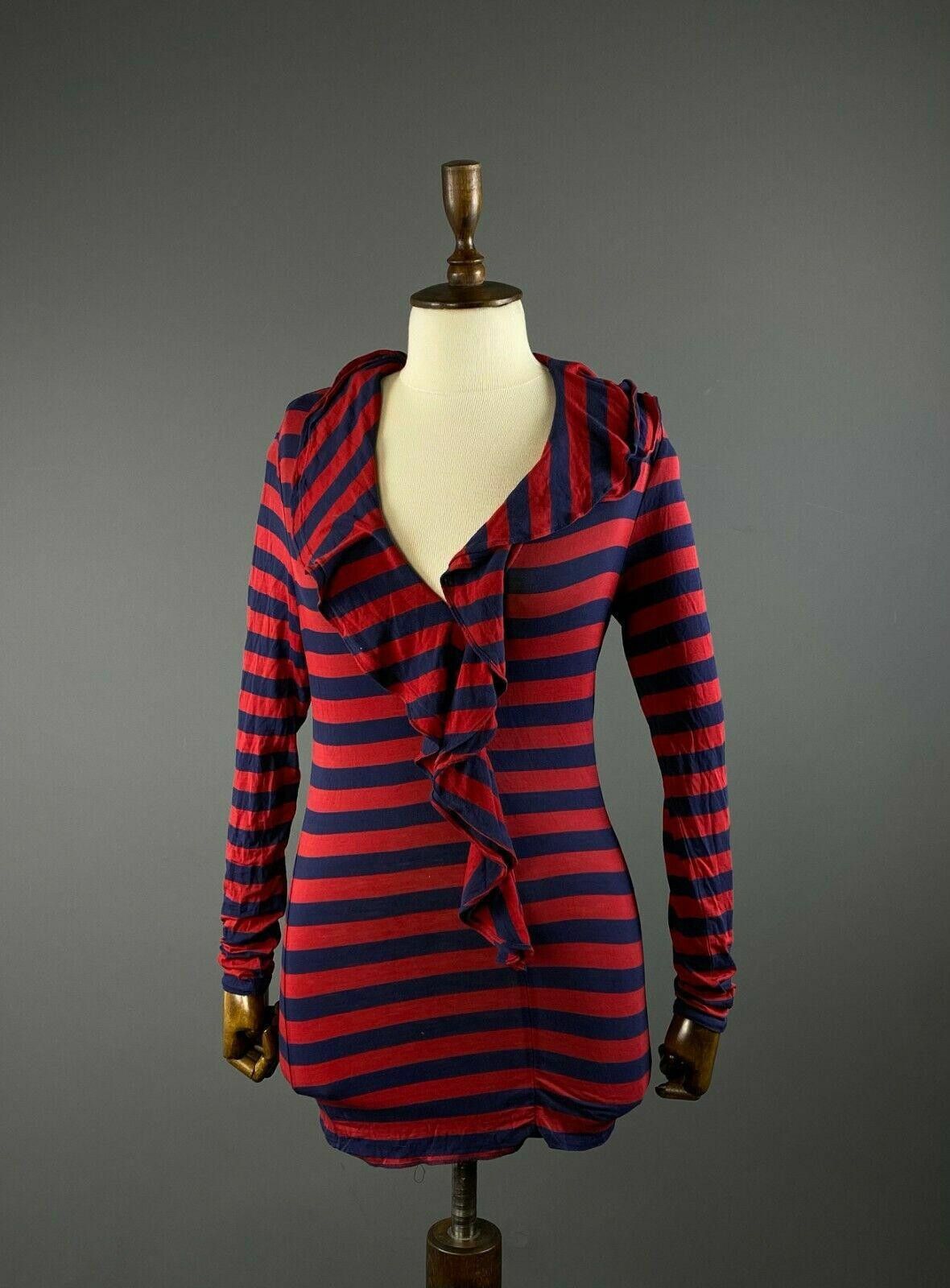 Polo Ralph Lauren Ralph Lauren Blue Red Stripe Long Sleeve V-Neck Dress Size S Size S / US 4 / IT 40 - 1 Thumbnail