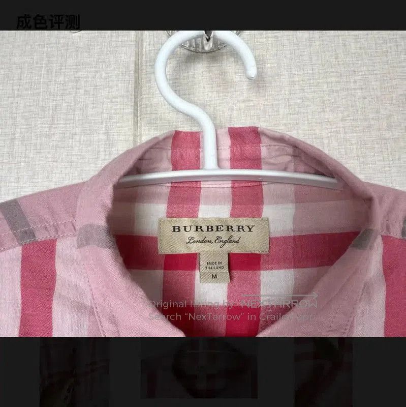 Burberry Burberry Pink Check Cotton Shirt for Women. Size M / US 6-8 / IT 42-44 - 5 Thumbnail