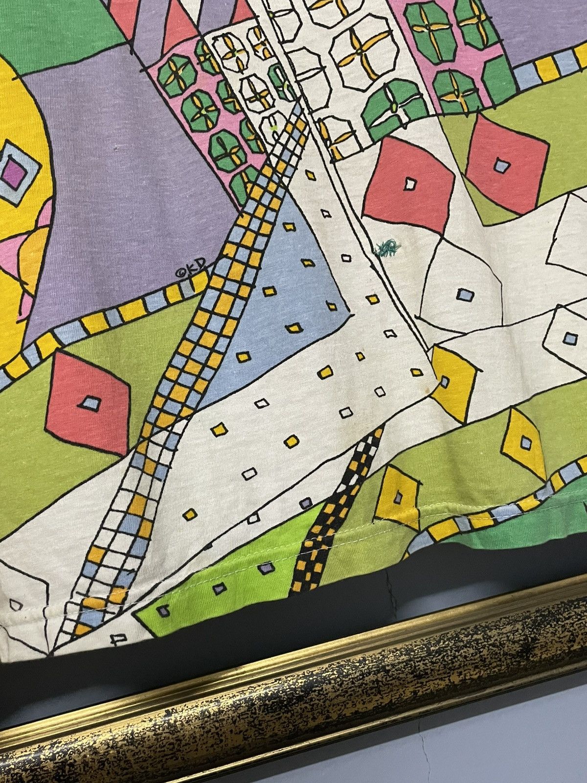 Japanese Brand Vintage 1990s Japan Designer KD Art Flower FullPrint Tshirt Size US M / EU 48-50 / 2 - 6 Thumbnail