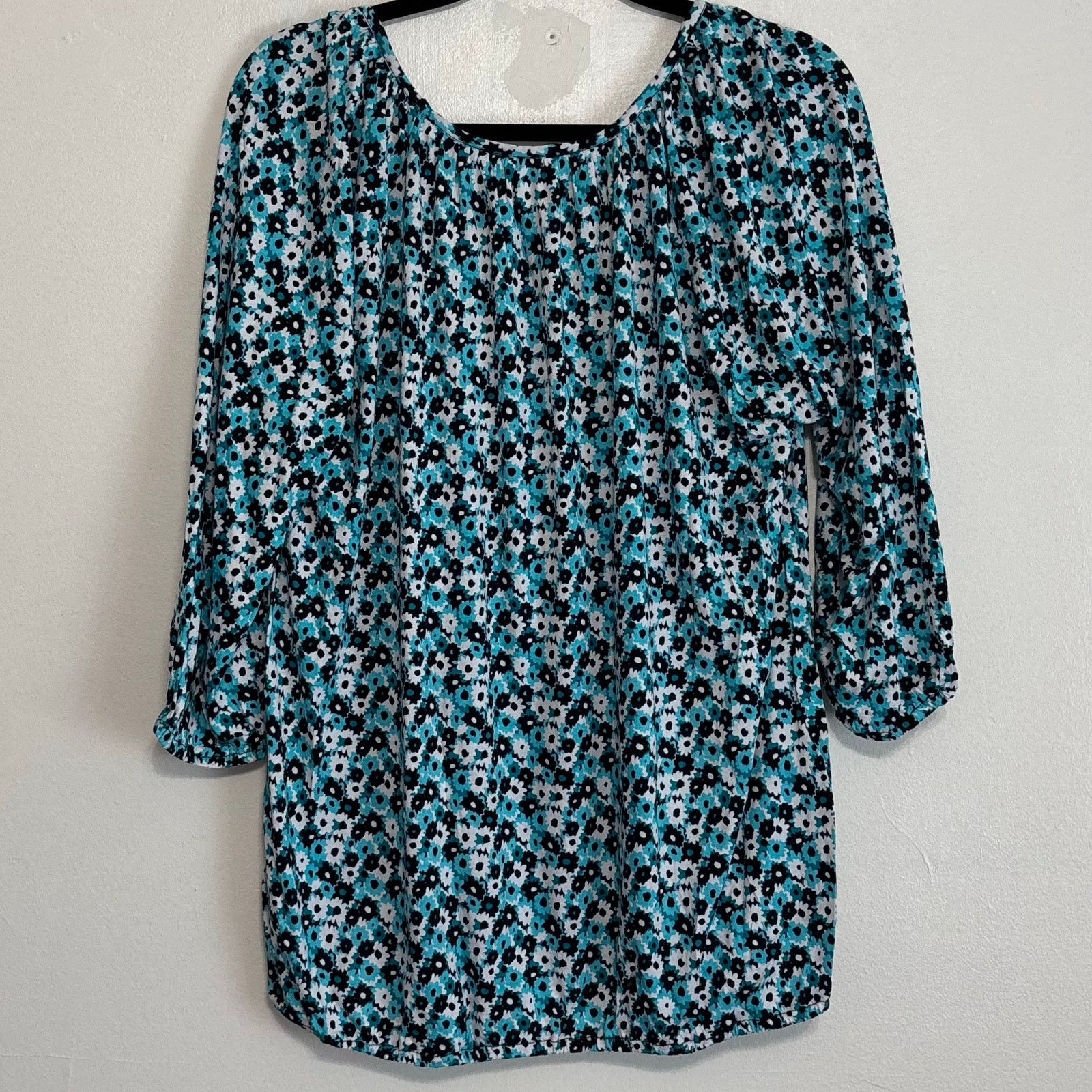 Michael Kors MICHAEL Michael Kors 3/4 sleeve Floral Top Size 1X Size XXL / US 16-18 / IT 52-54 - 2 Thumbnail