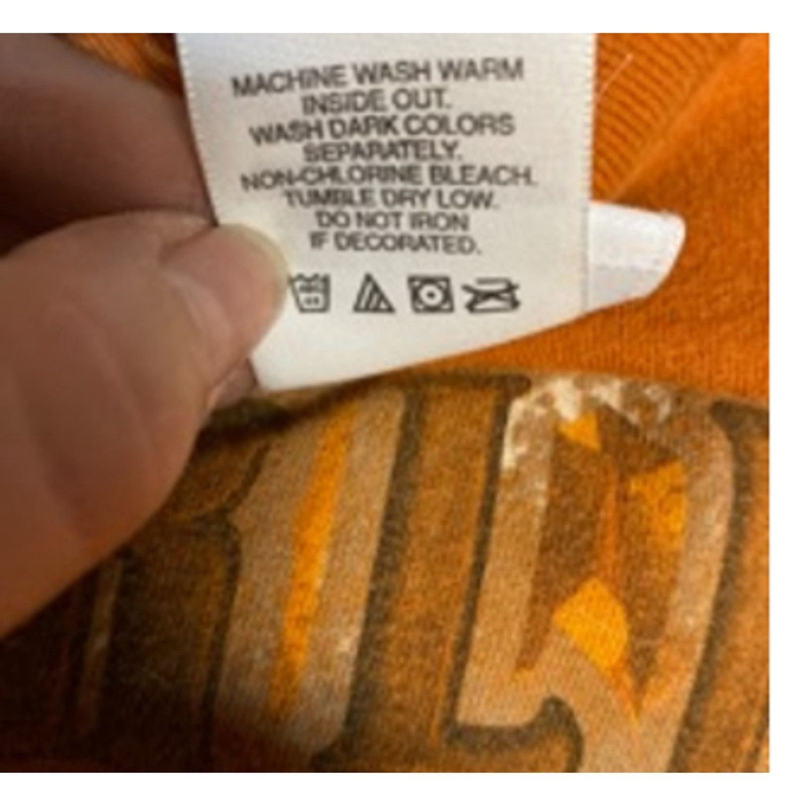 Harley Davidson Vintage Orange Harley Davidson Graphic Tee Hanes Beefy L Size US L / EU 52-54 / 3 - 3 Thumbnail
