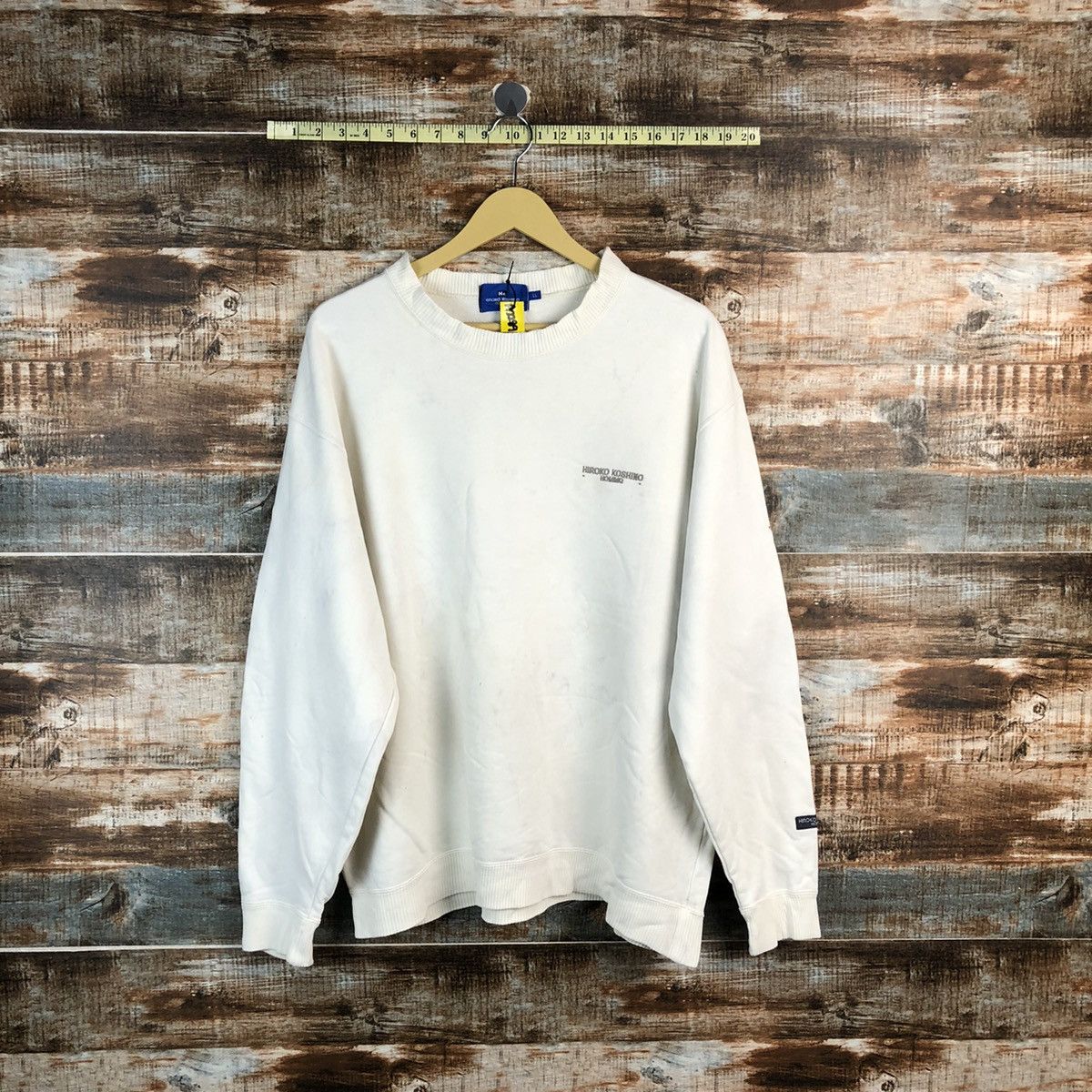 Hiroko Koshino Homme Hiroko Koshino Homme White Sweatshirt #A2289 Size US L / EU 52-54 / 3 - 7 Thumbnail