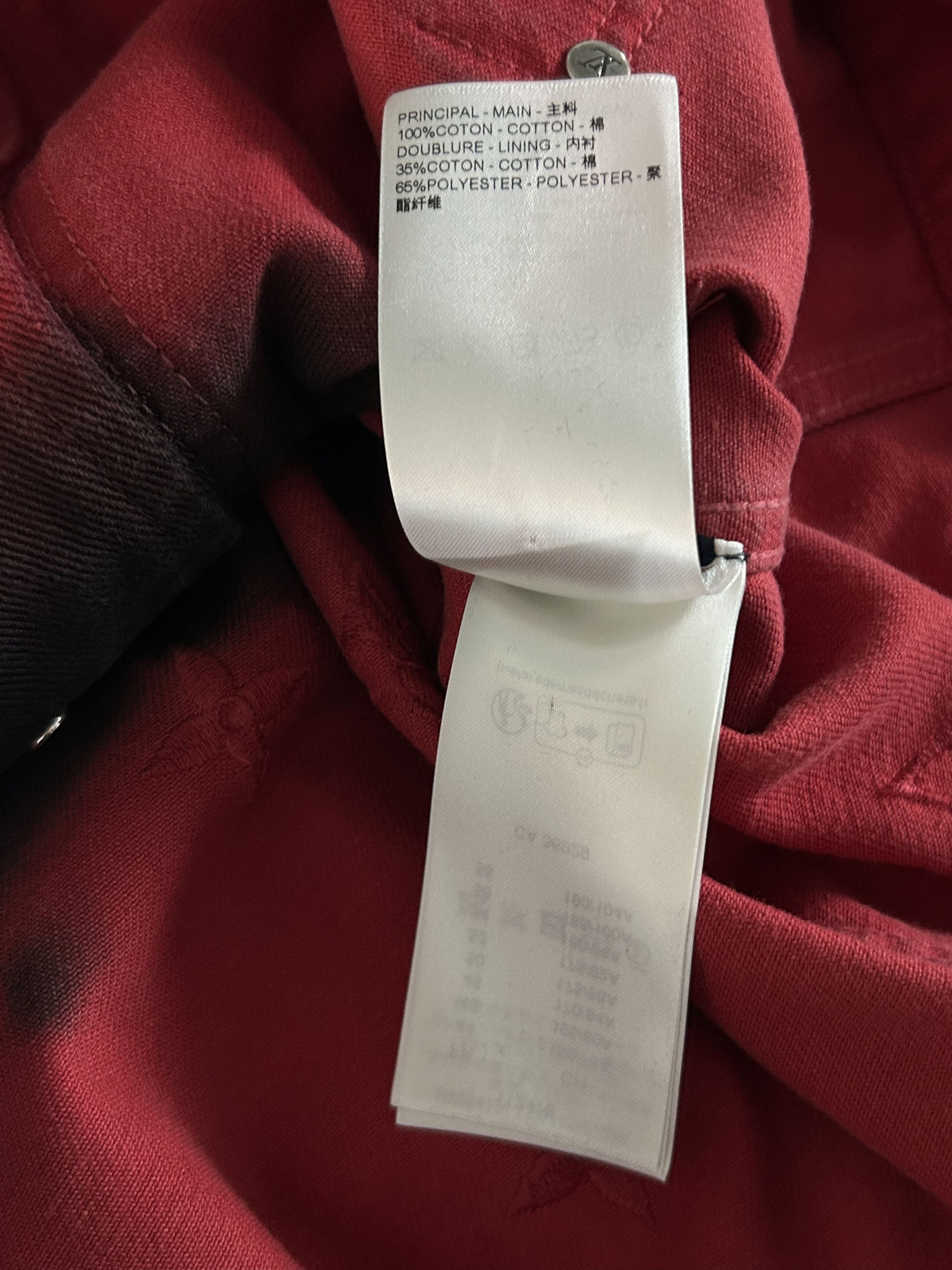 Louis Vuitton Black & Red Gradient Embroidered Monogram Denim Jacket Size US XL / EU 56 / 4 - 6 Thumbnail