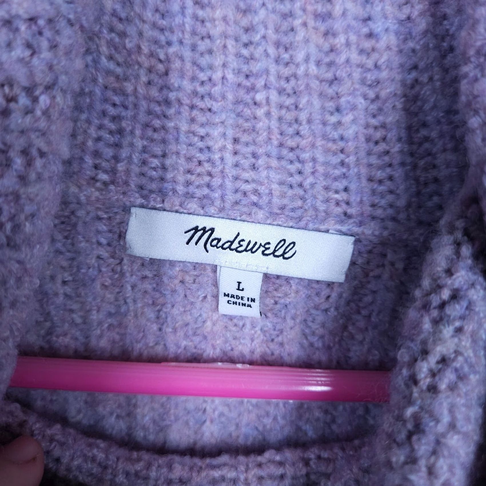 Madewell Madewell Women's Mercer Turtle Neck Warm Soft Knitted Pullover Sweater Sz L Purple Knit Regular Pullover All Seasons 90s Modern Mens Womens Girls Size L / US 10 / IT 46 - 6 Thumbnail