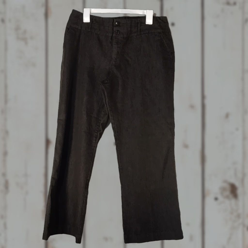 Vintage Cato Womens Wide Leg Dress Pants Brown Size 14P Petites Office Business Casual Comfortable Size 36" / US 14 / IT 50 - 1 Thumbnail