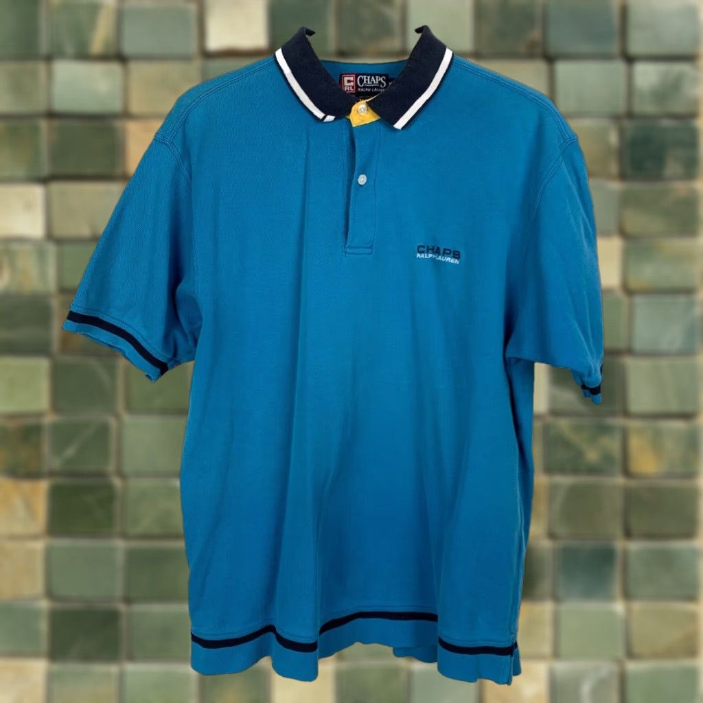 Chaps VINTAGE Chaps Ralph Lauren Polo Blue 90s Short Sleeve Shirt Medium Men Size US M / EU 48-50 / 2 - 1 Thumbnail