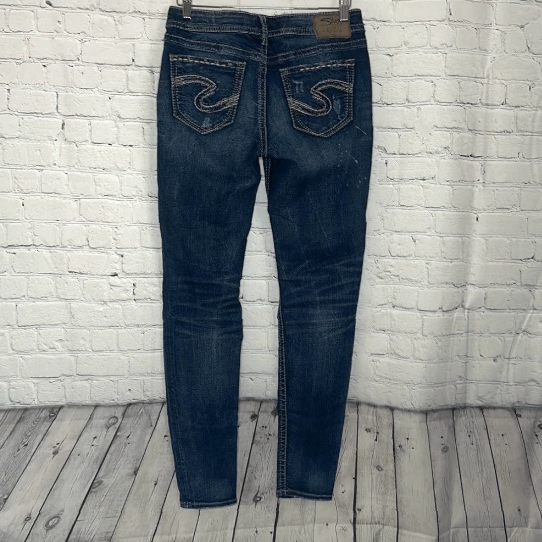 Silver Jeans Co. Silver Jeans Co. Suki Mid Super Skinny Mens Jeans 29x31 Fluid Denim Size US 29 - 6 Thumbnail