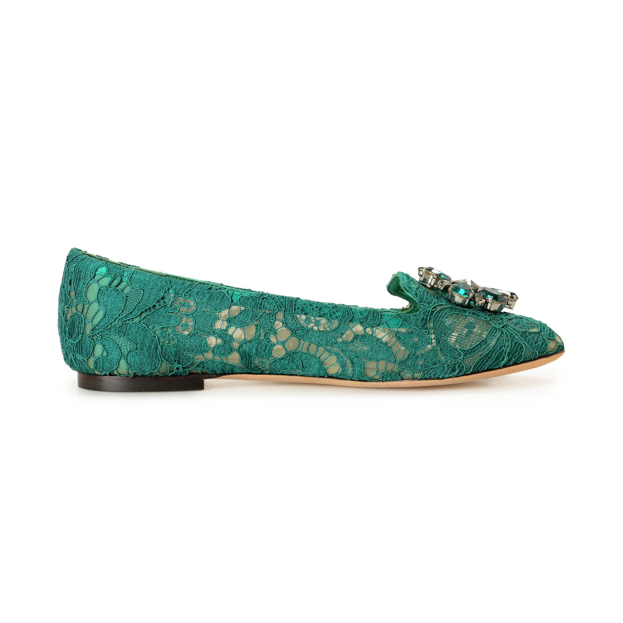 Dolce & Gabbana o1y0925 Loafers in Emerald Green Size US 5 / IT 35 - 1 Thumbnail