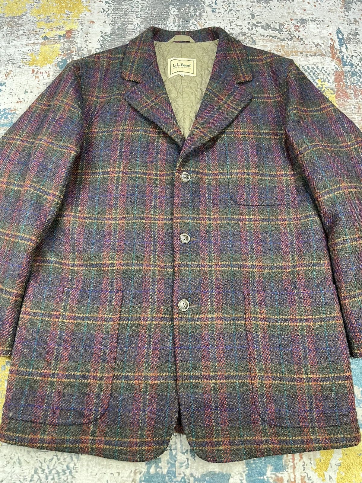 L.L. Bean Vintage LL Bean Checkered Plaid Wool Jackets Size US M / EU 48-50 / 2 - 4 Thumbnail
