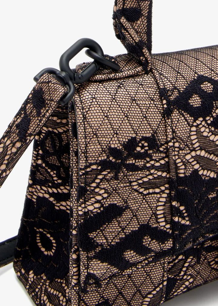 Balenciaga o1srvl11e1025 Size: OS / Hourglass XS Handbag With Dentelle Size ONE SIZE - 2 Thumbnail